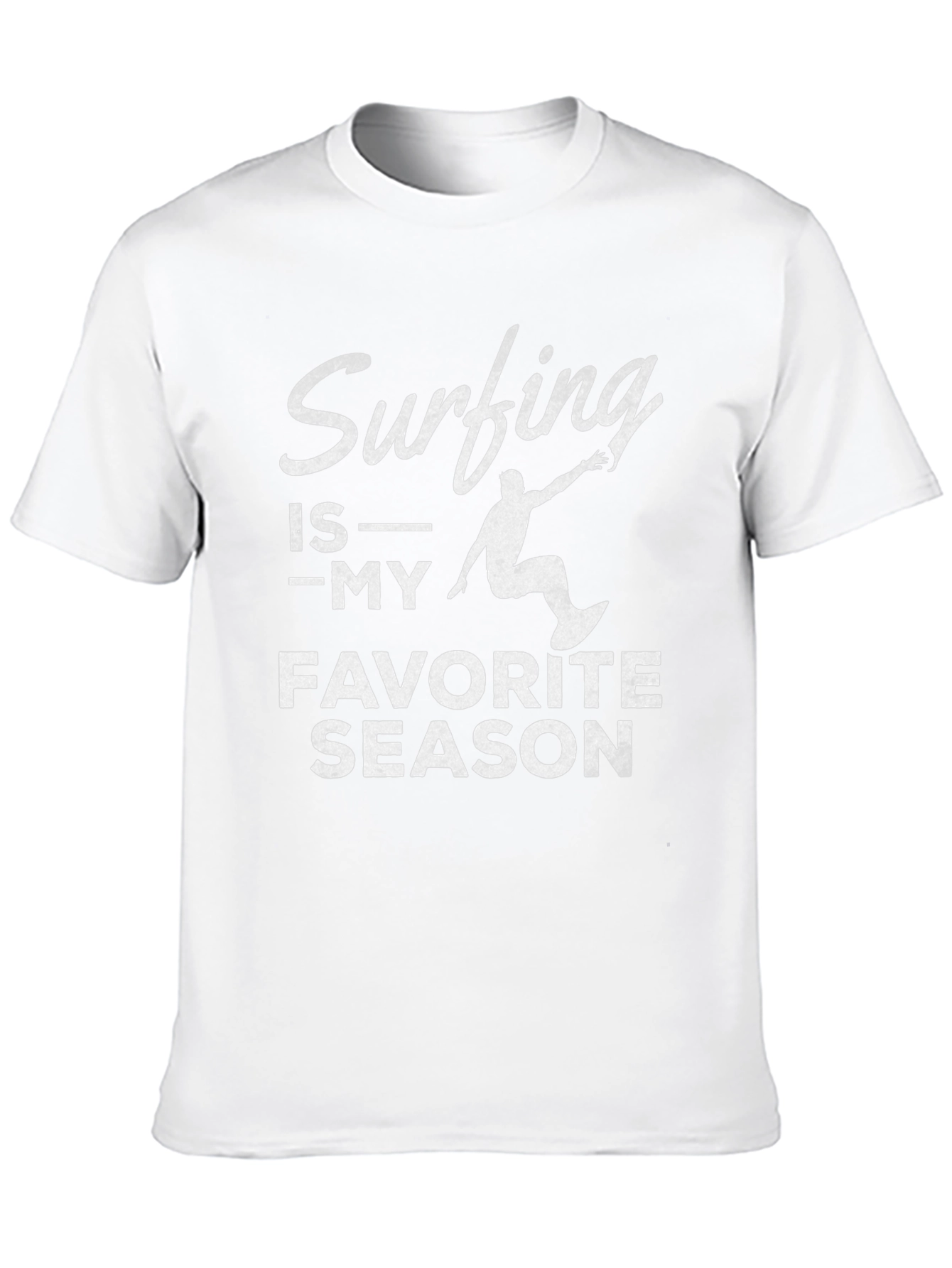 Surfing is My Favorite Season Black T-Shirt