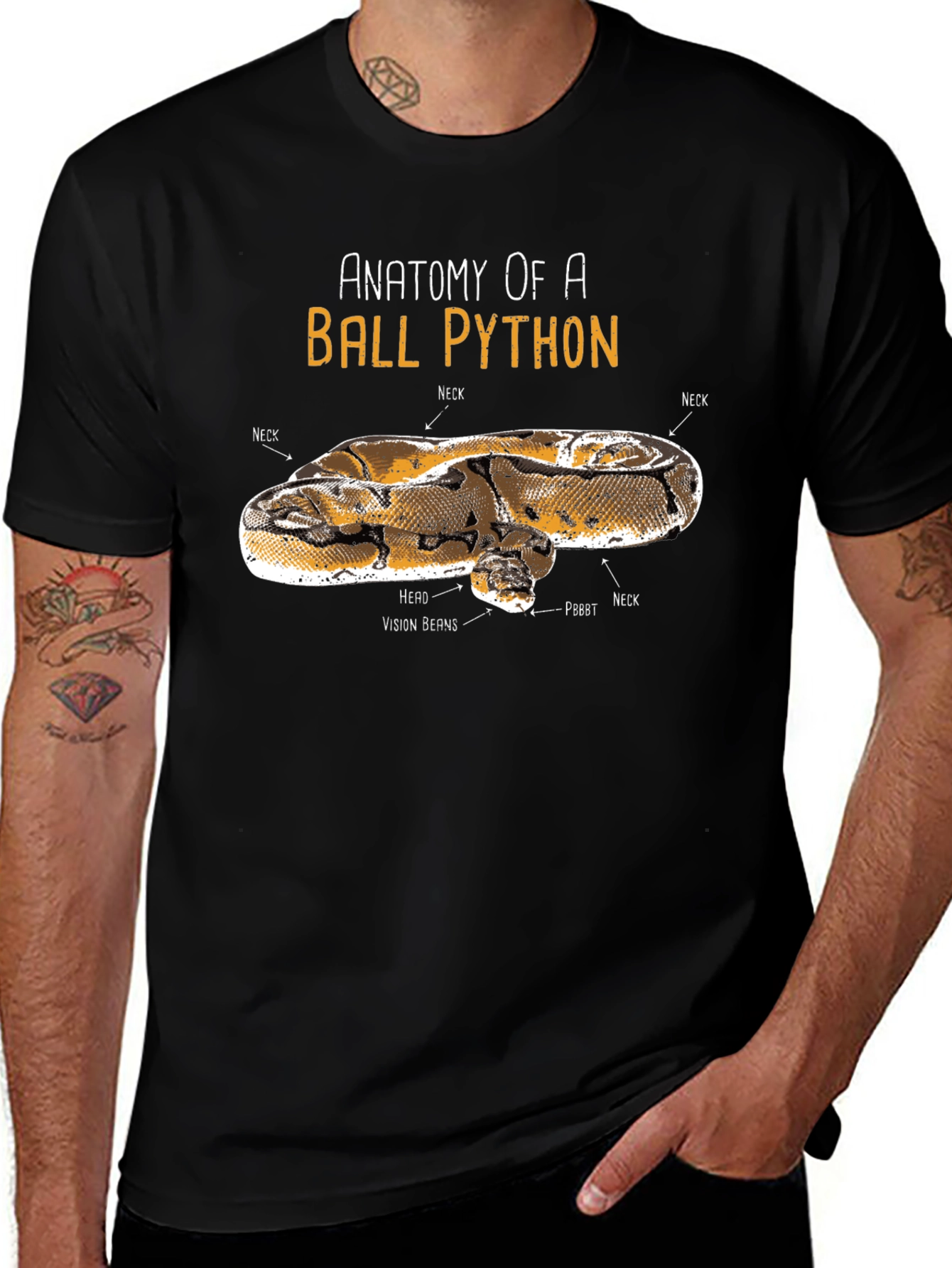 Anatomy of Ball Python Funny T-Shirt