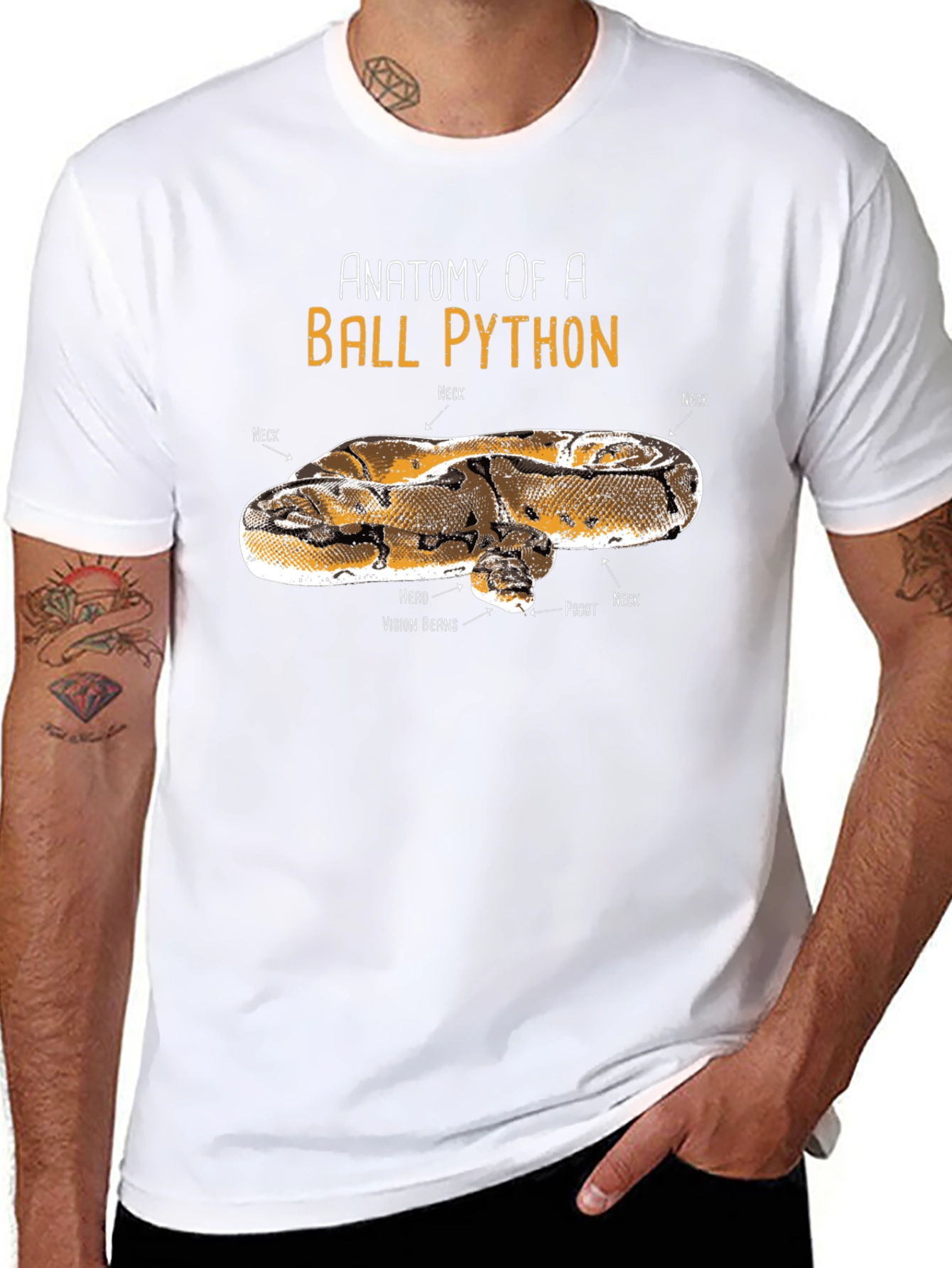 Anatomy of Ball Python Funny T-Shirt