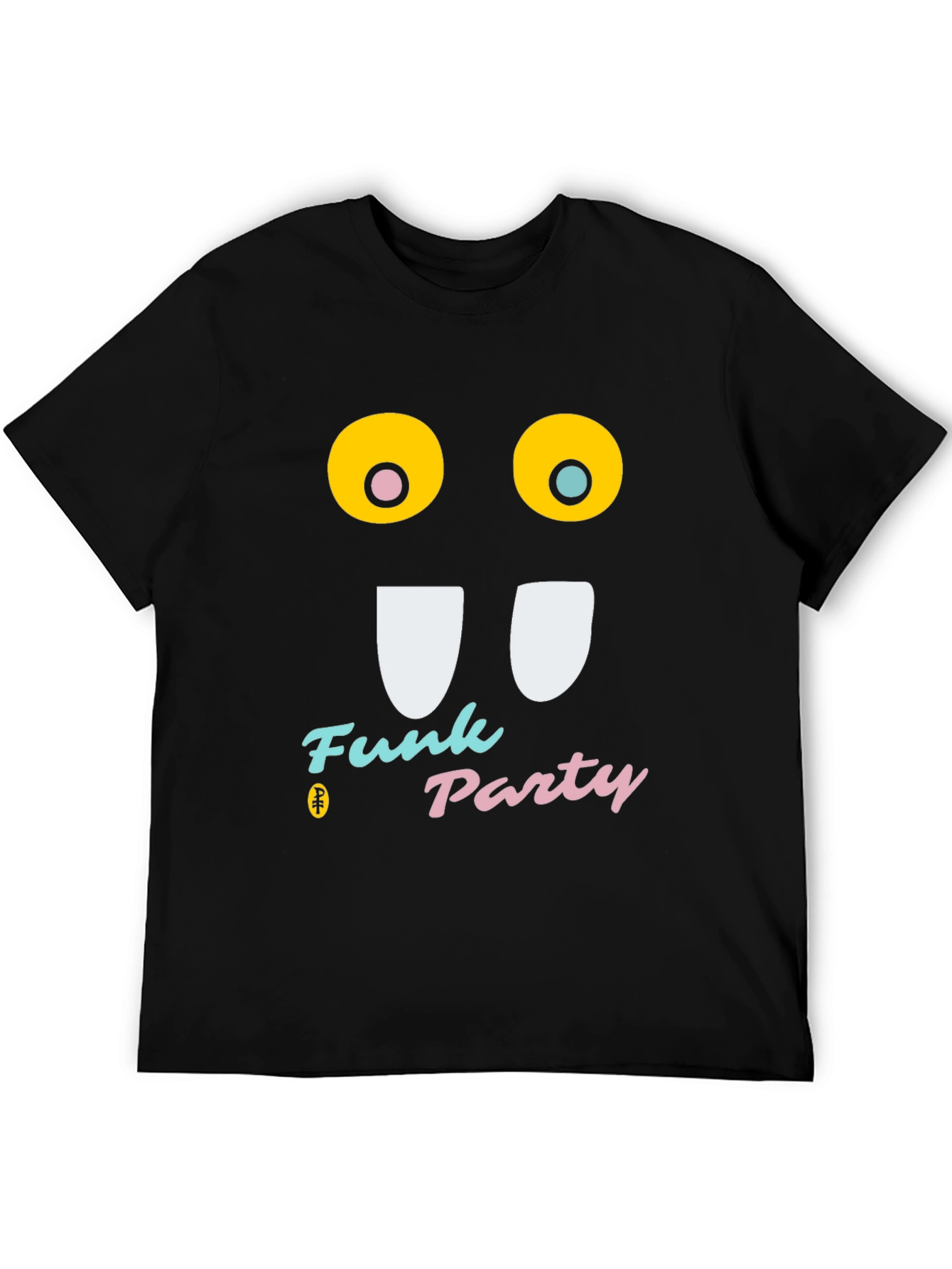 Funky Party Black T-Shirt - Graphic Novelty Tee