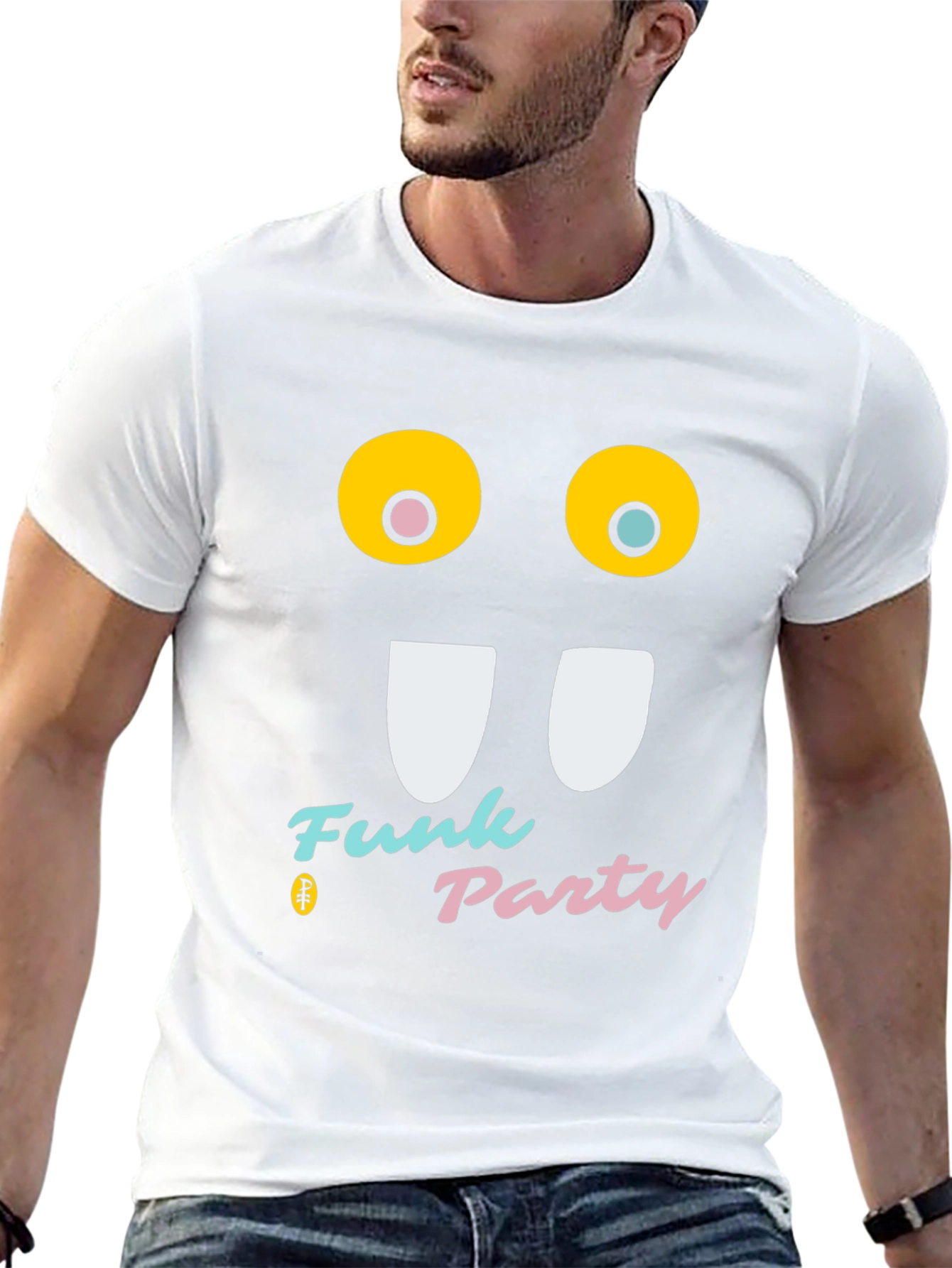 Funky Party Black T-Shirt - Graphic Novelty Tee