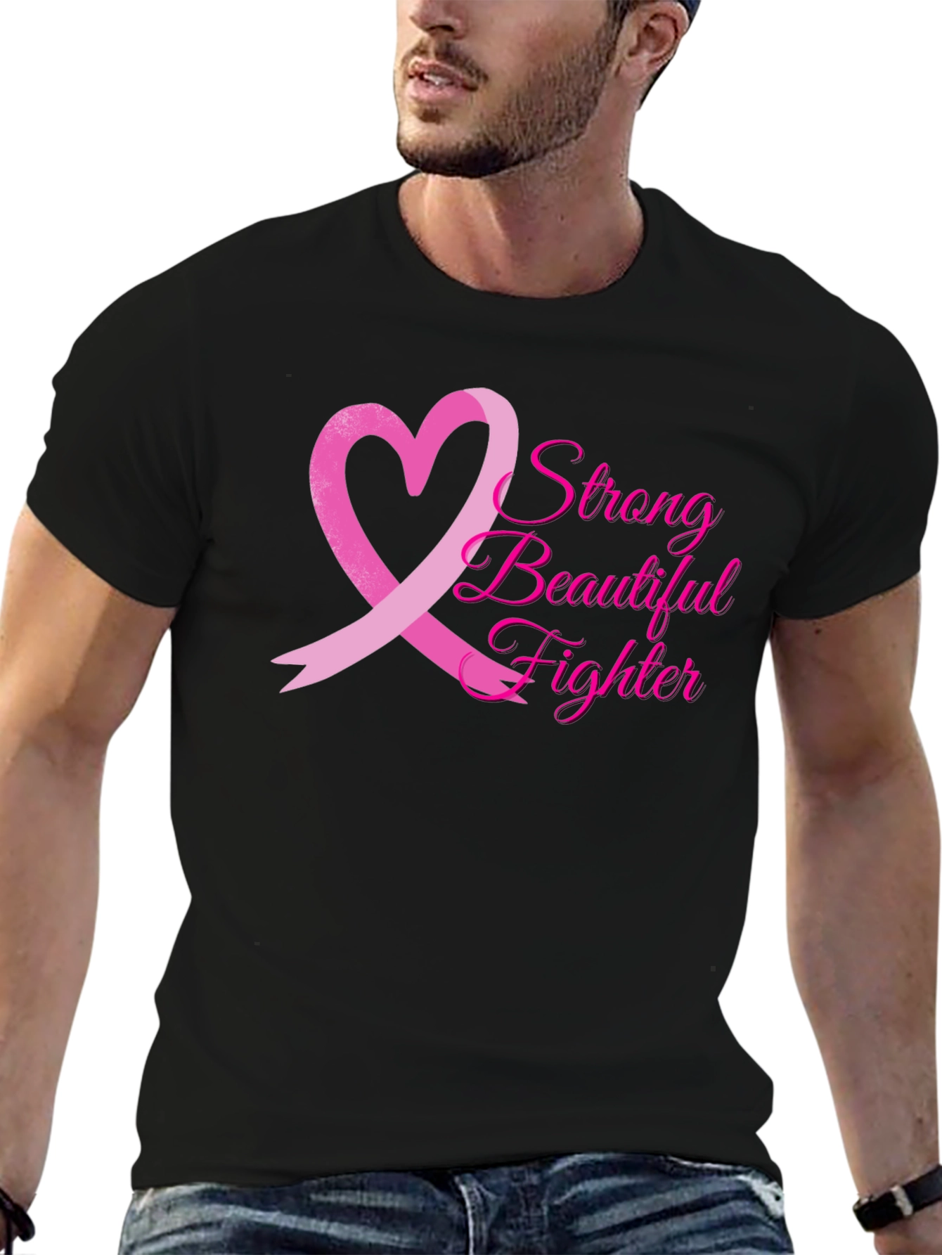 Breast Cancer Awareness T-Shirt: Strong Beautiful Fighter