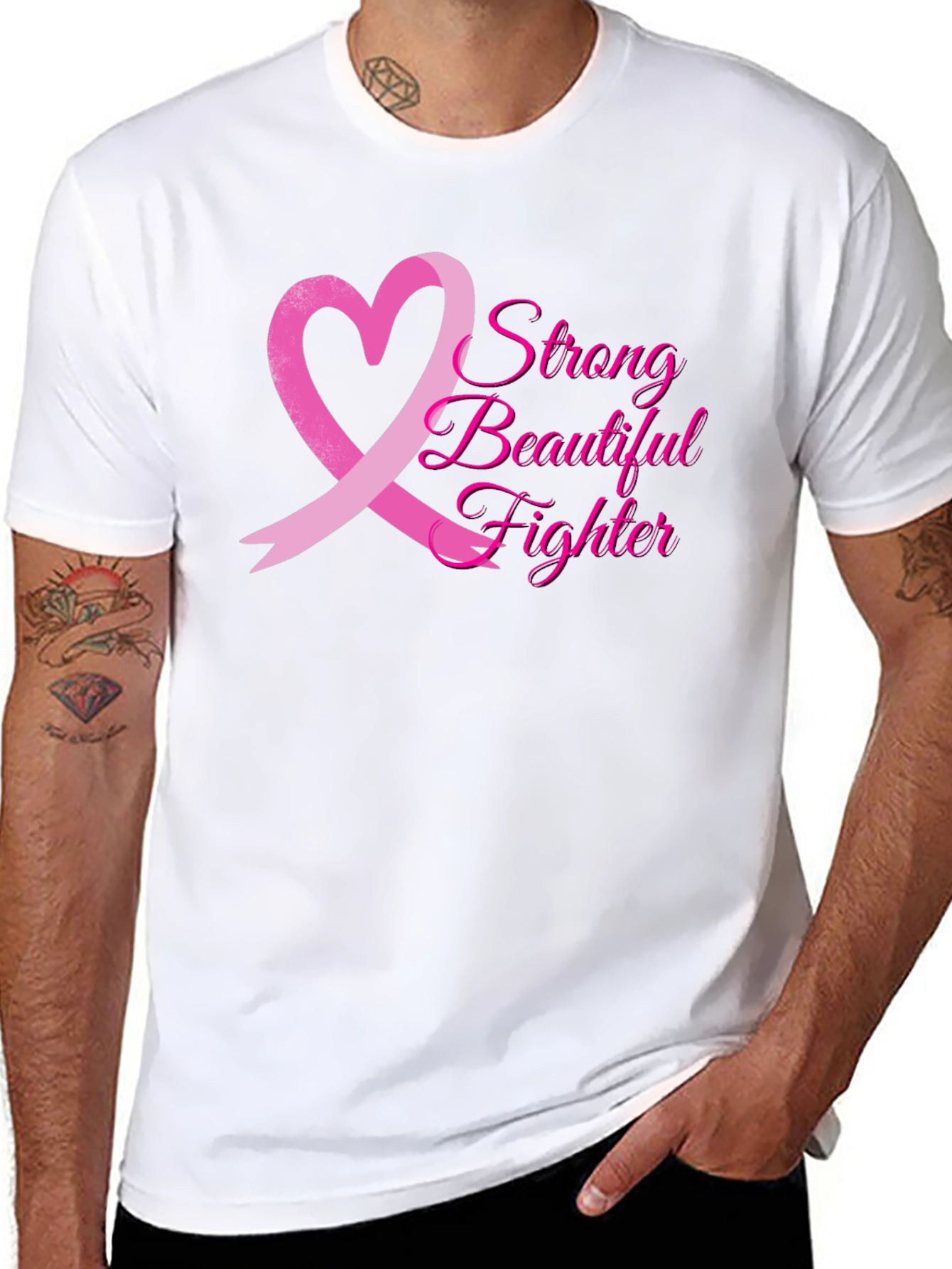 Breast Cancer Awareness T-Shirt: Strong Beautiful Fighter