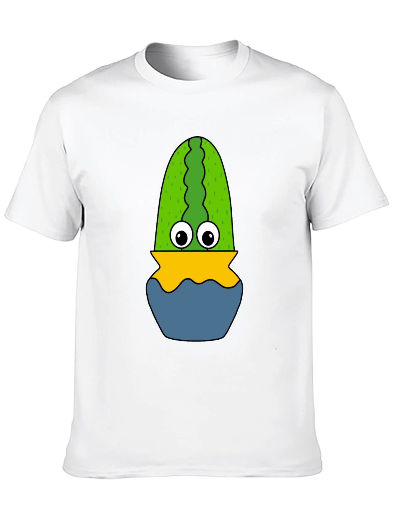Funny Cactus in Pot Graphic T-Shirt