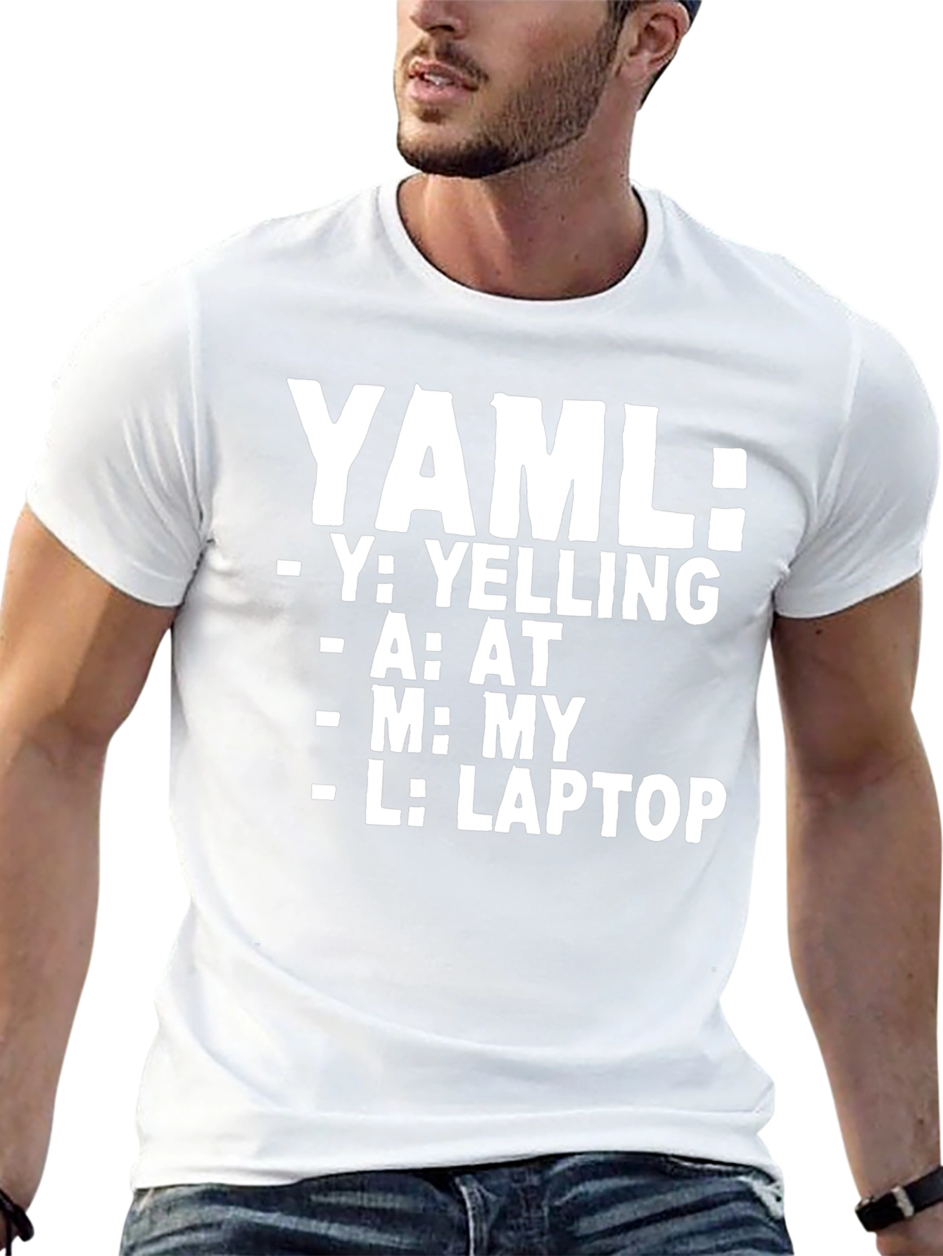 YAML Laptop T-Shirt - Coding Humor