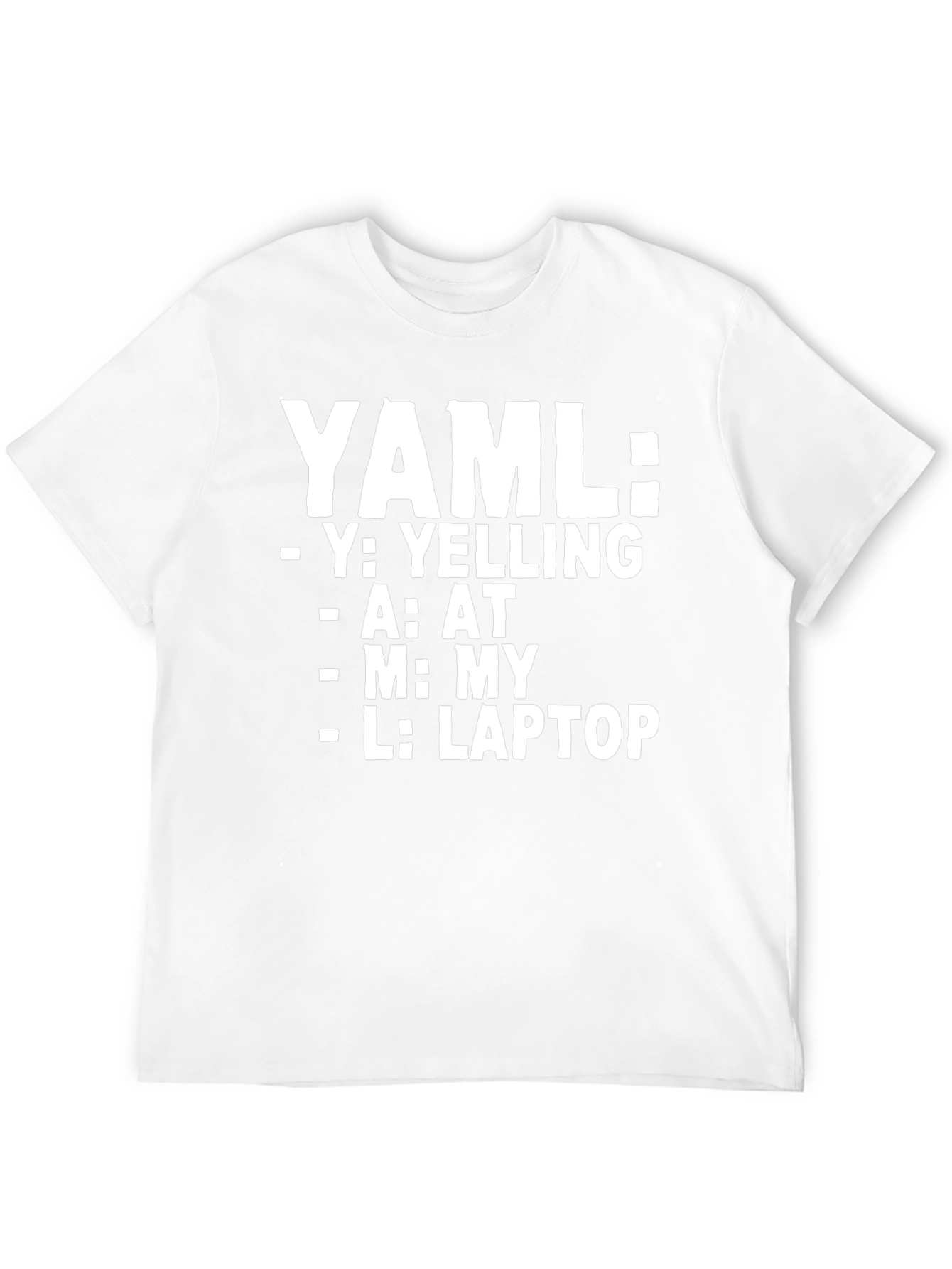 YAML Laptop T-Shirt - Coding Humor