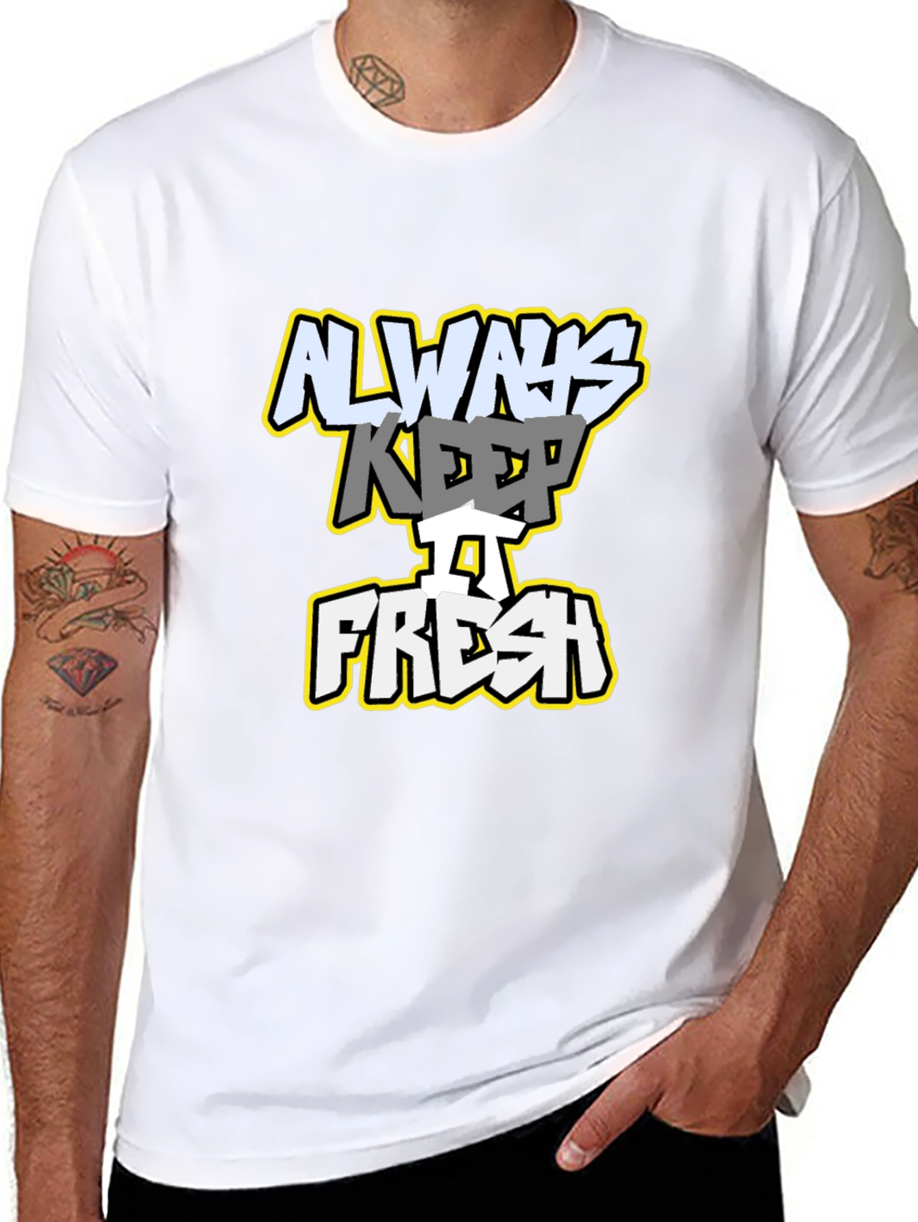 Always Keep it Fresh Black Graphic T-Shirt