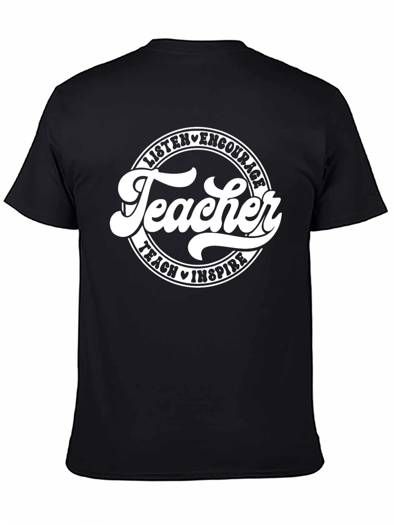 Teacher Inspire Black Graphic Tee