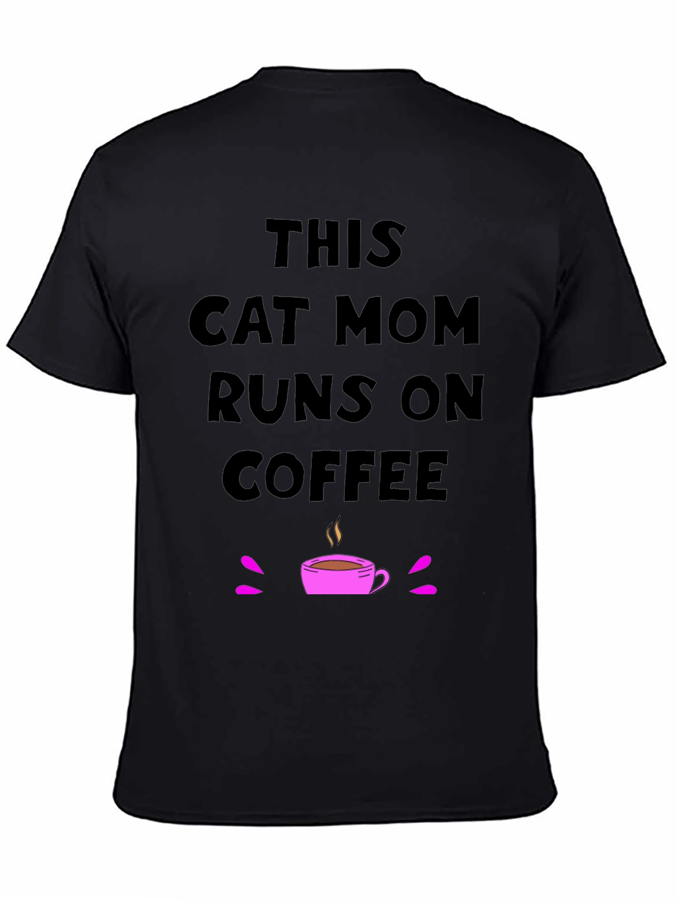 This Cat Mom Runs on Coffee T-Shirt