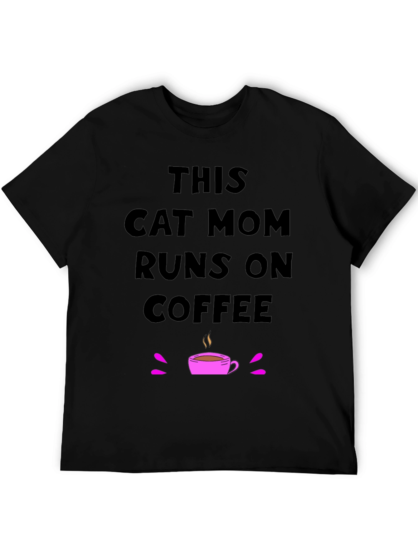 This Cat Mom Runs on Coffee T-Shirt
