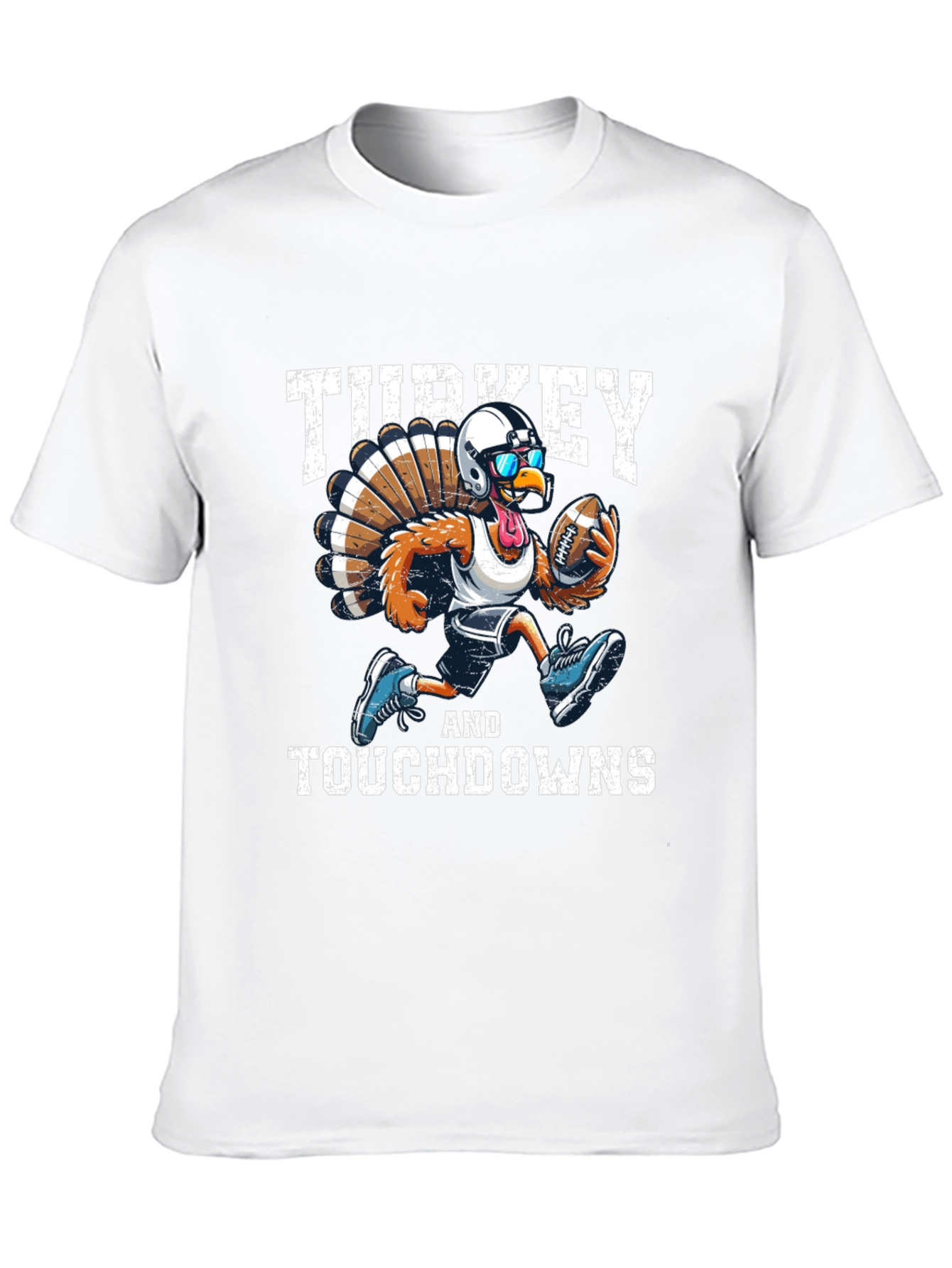 Turkey and Touchdowns Football T-Shirt