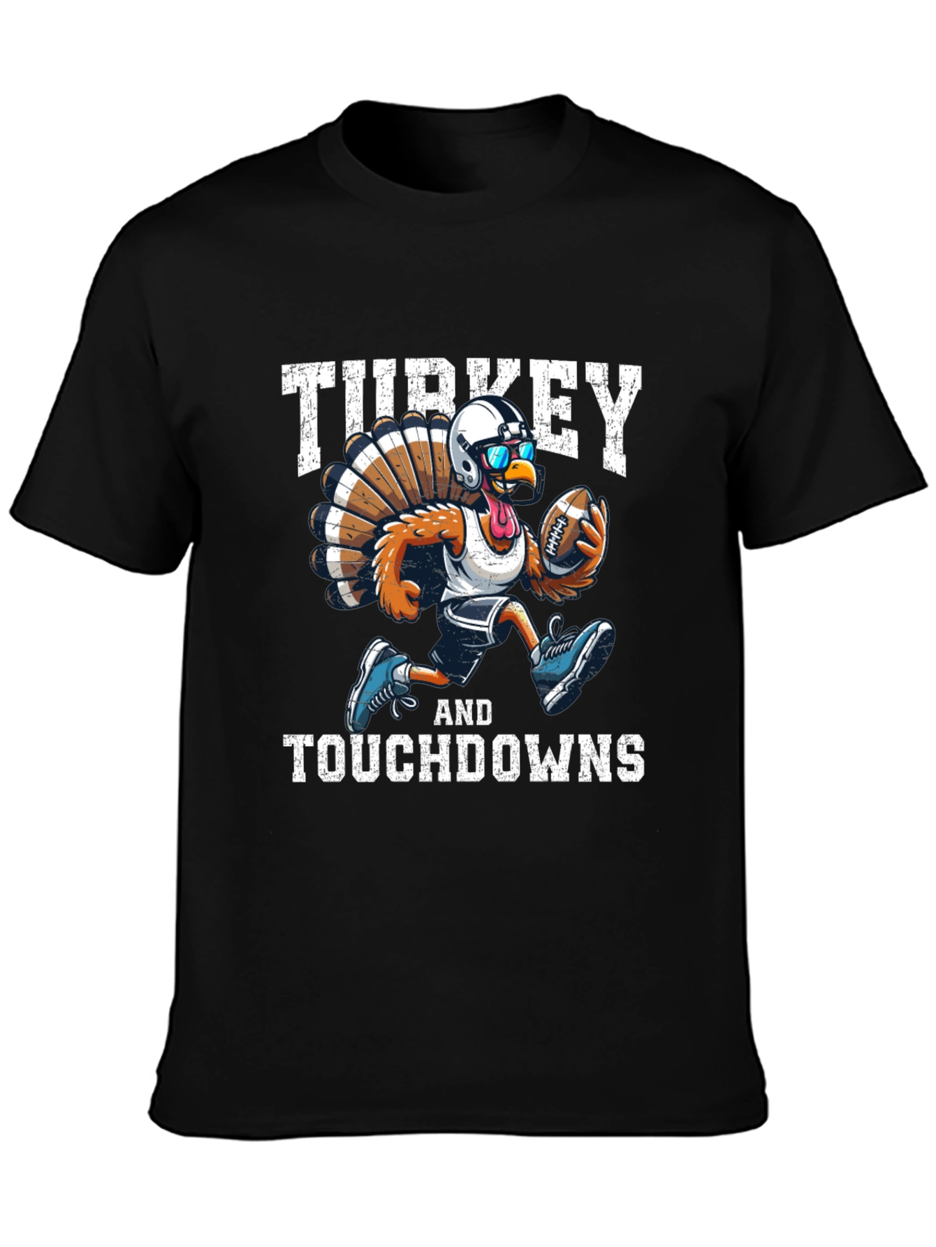 Turkey and Touchdowns Football T-Shirt