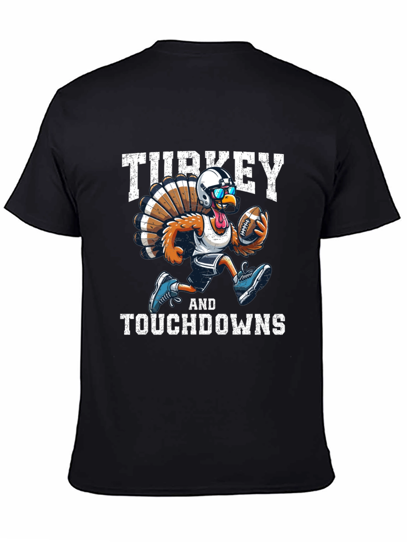 Turkey and Touchdowns Football T-Shirt