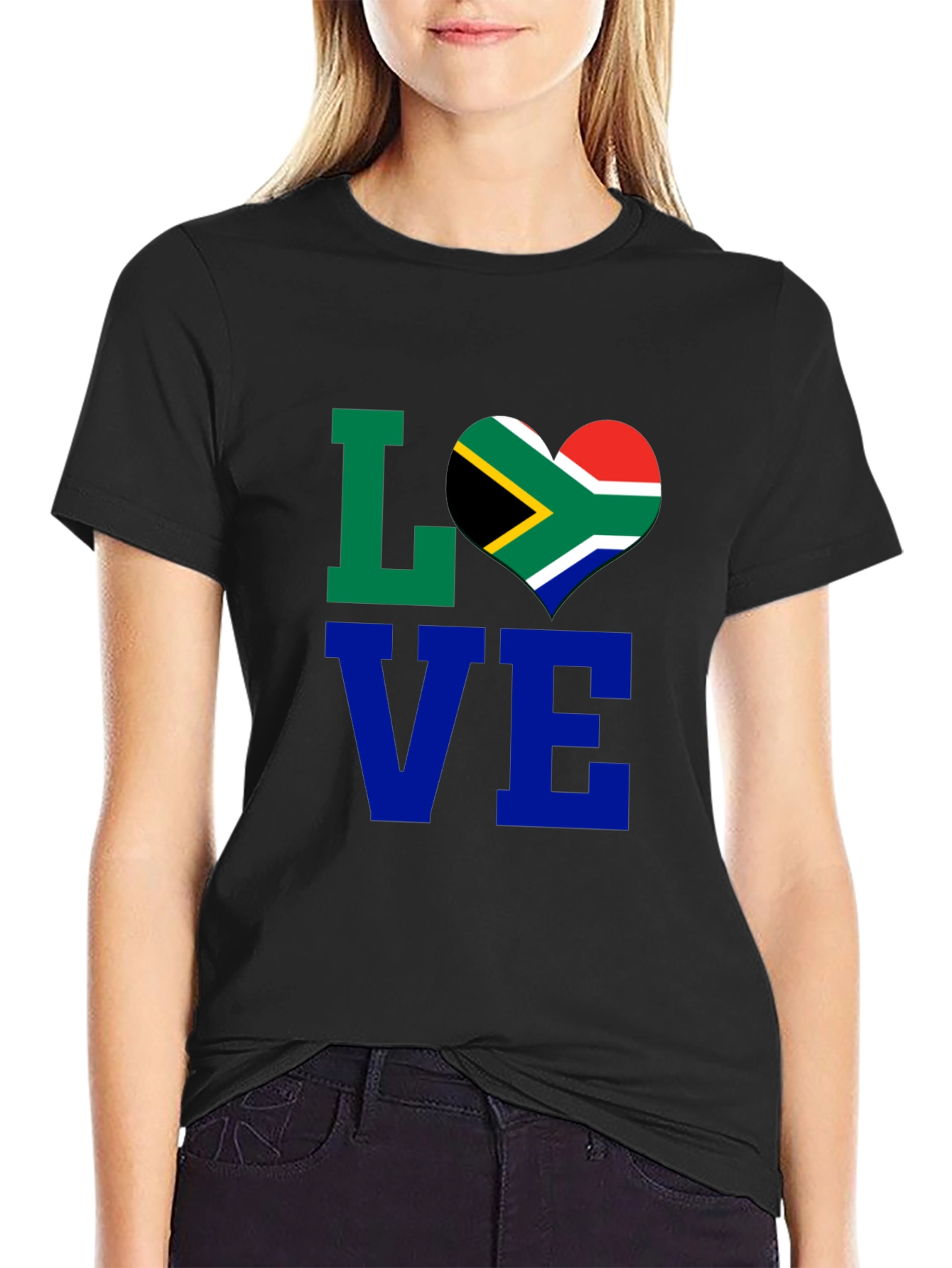 South Africa Flag Heart LOVE T-Shirt