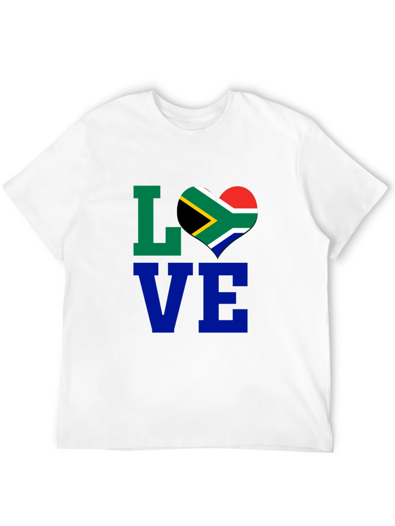 South Africa Flag Heart LOVE T-Shirt