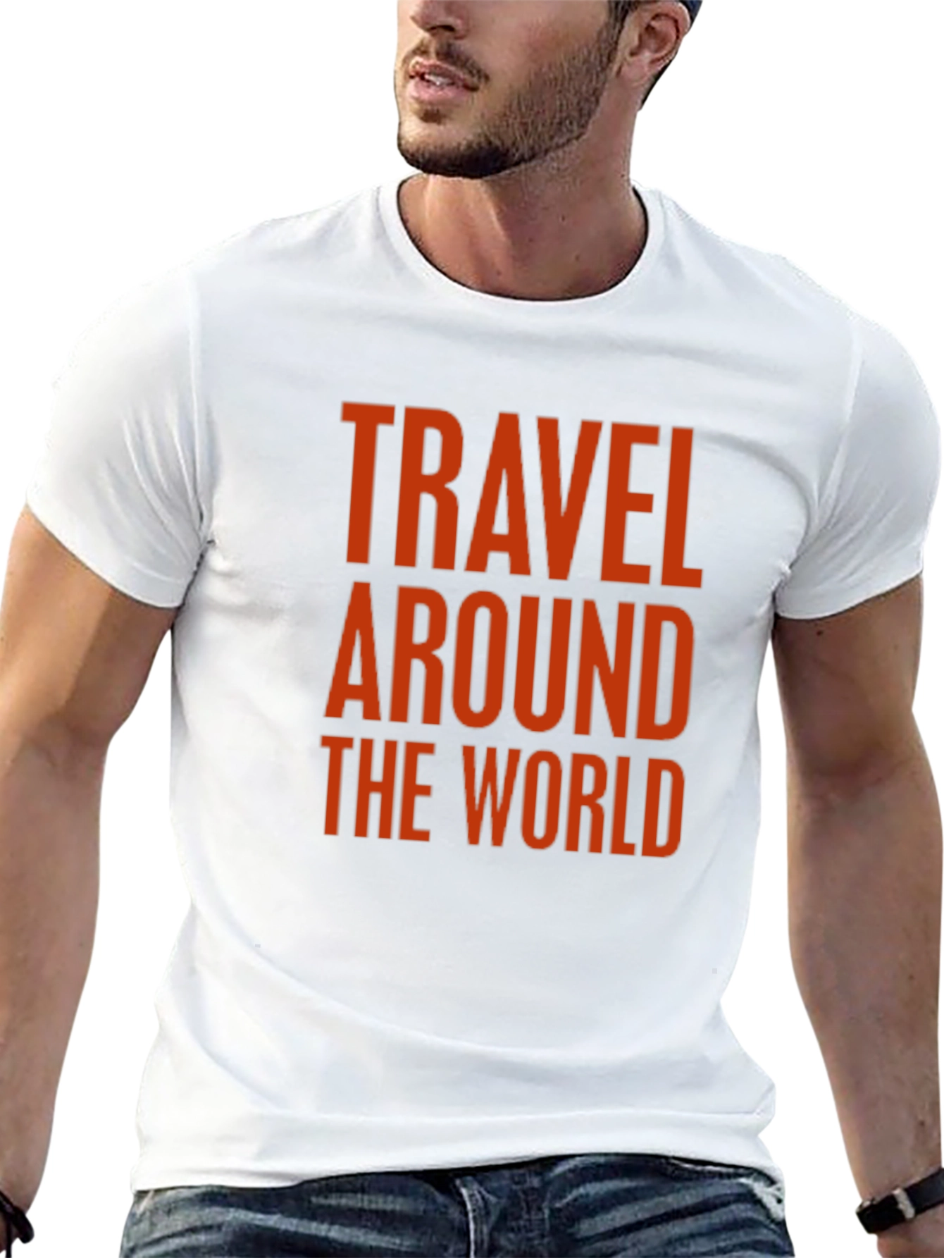Travel Around the World Graphic Tee - Black