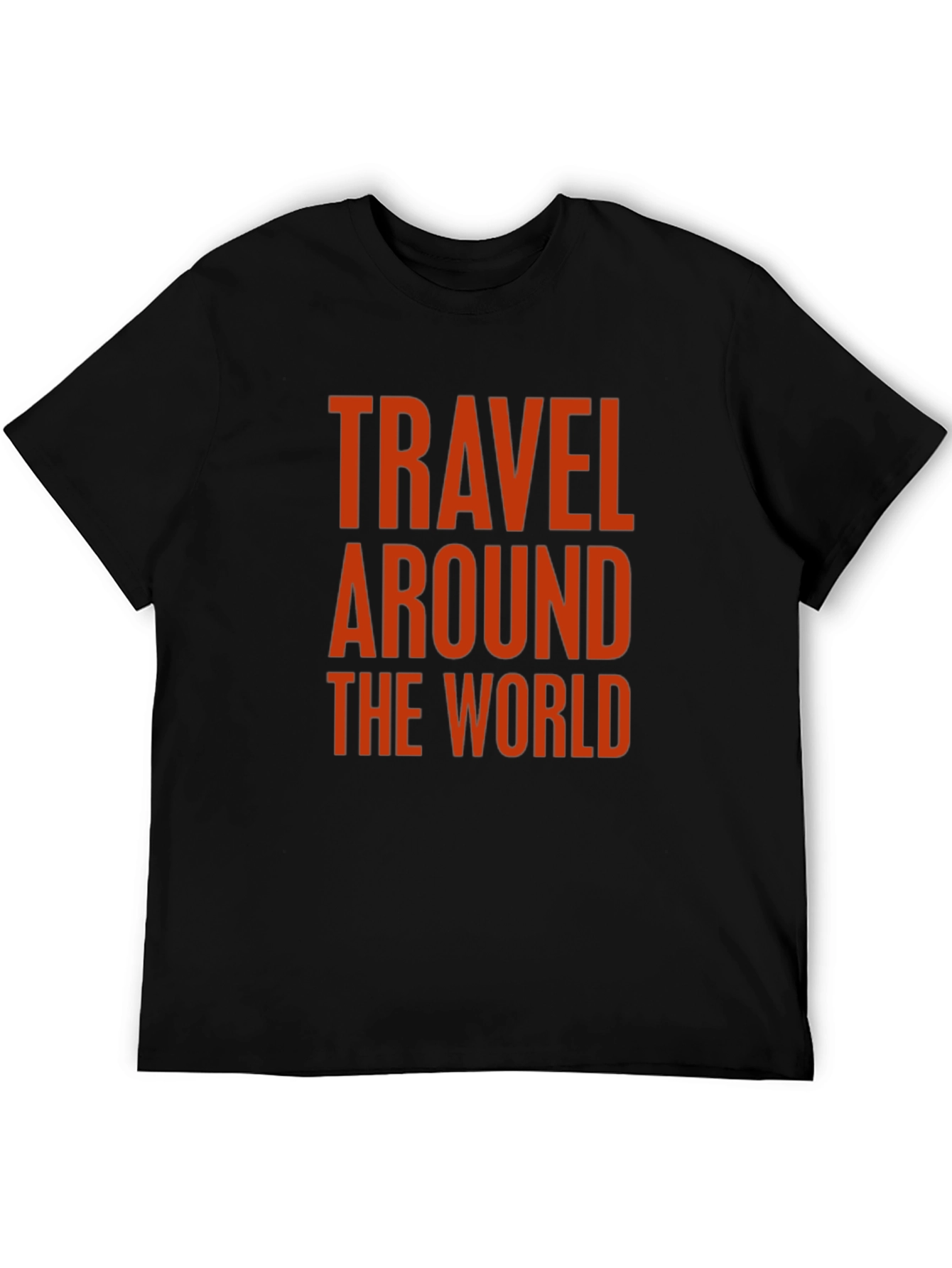 Travel Around the World Graphic Tee - Black