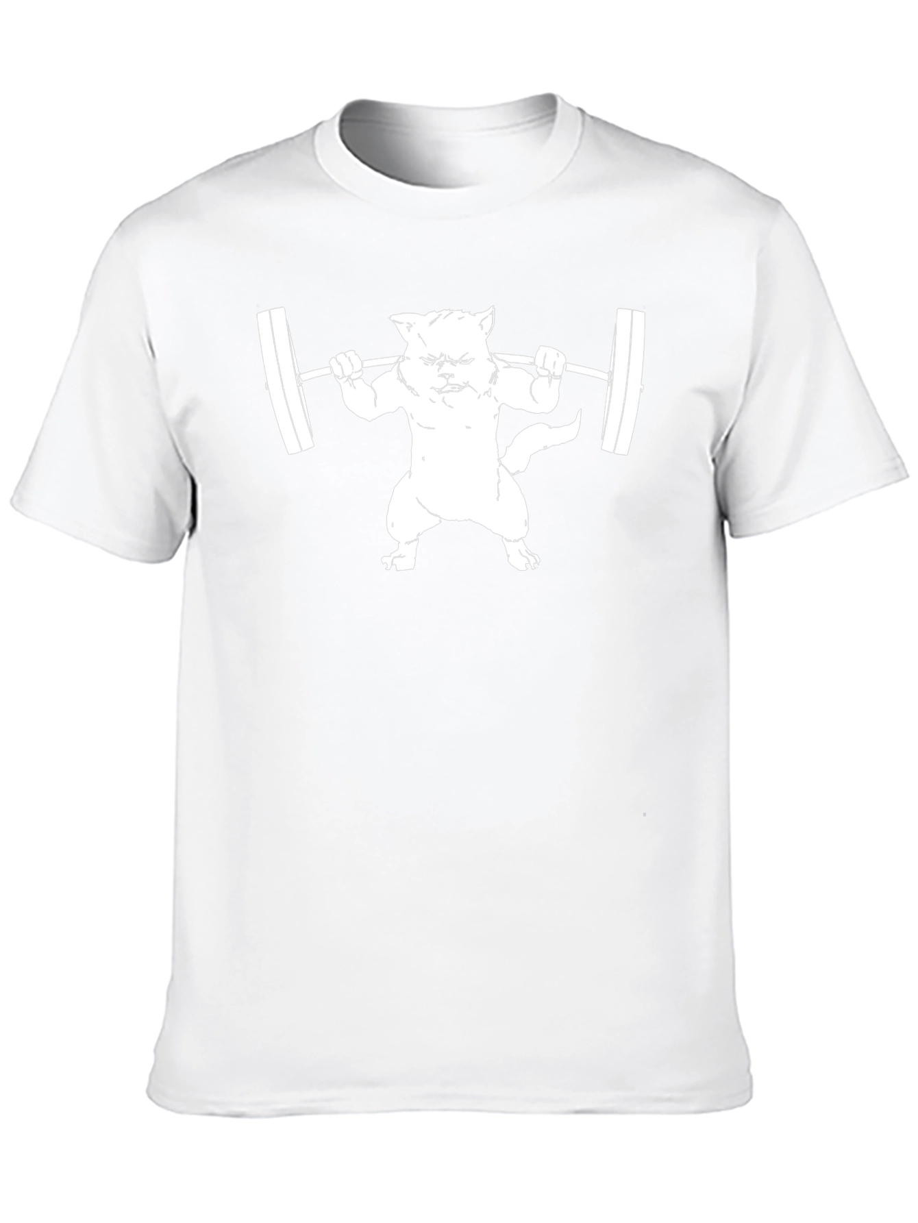 Weightlifting Cat T-Shirt - Black