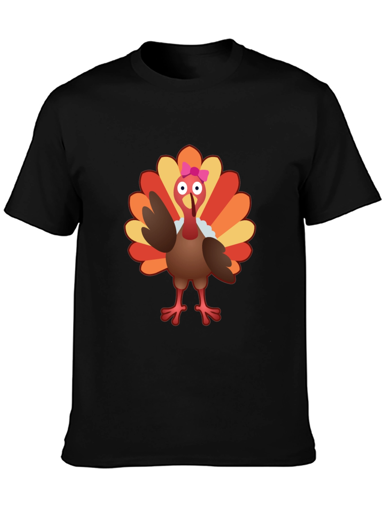 Cute Turkey Graphic Tee - Thanksgiving Shirt