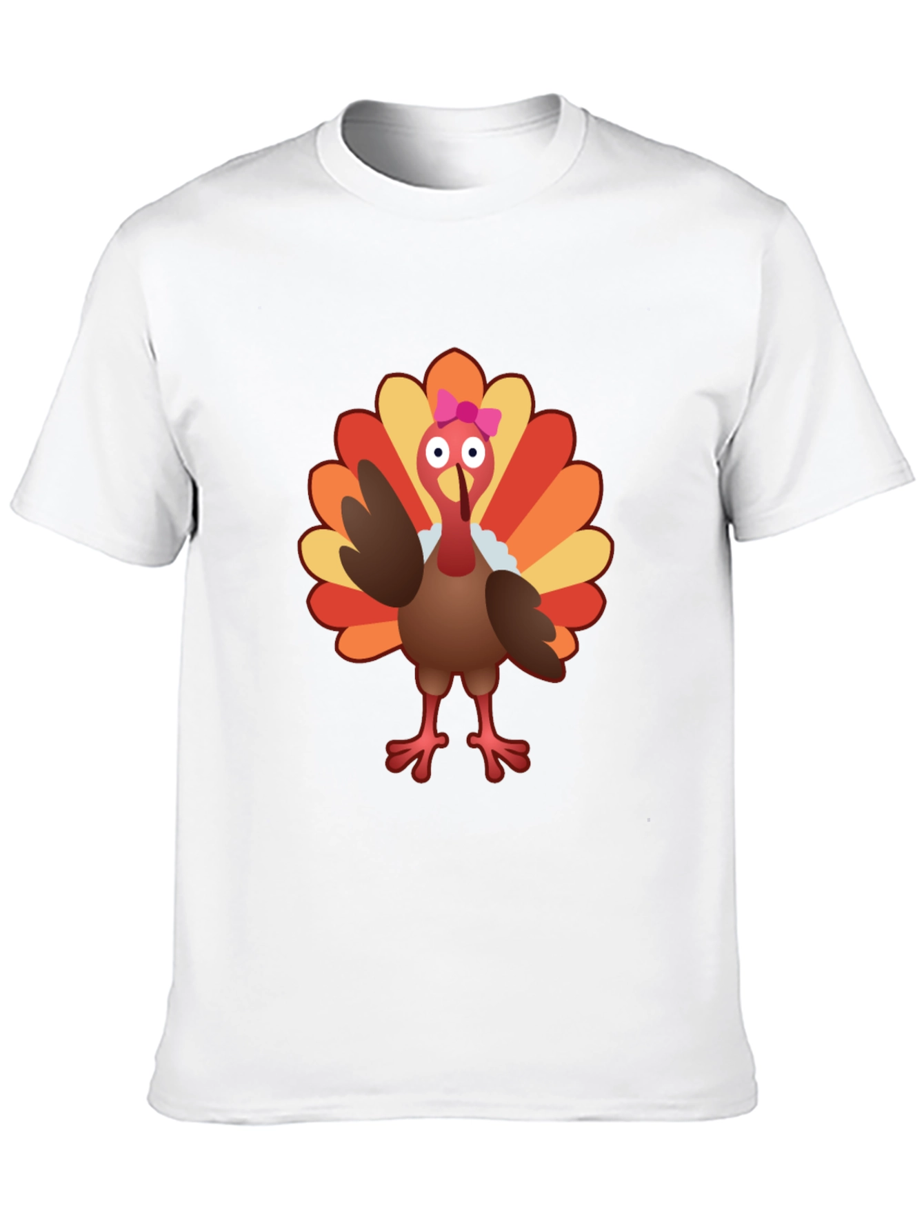 Cute Turkey Graphic Tee - Thanksgiving Shirt