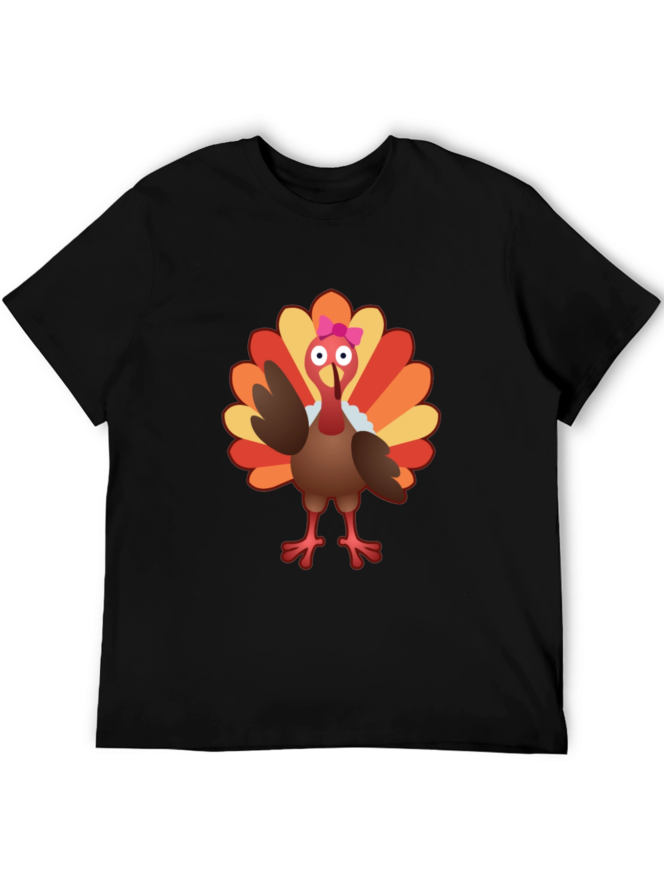 Cute Turkey Graphic Tee - Thanksgiving Shirt