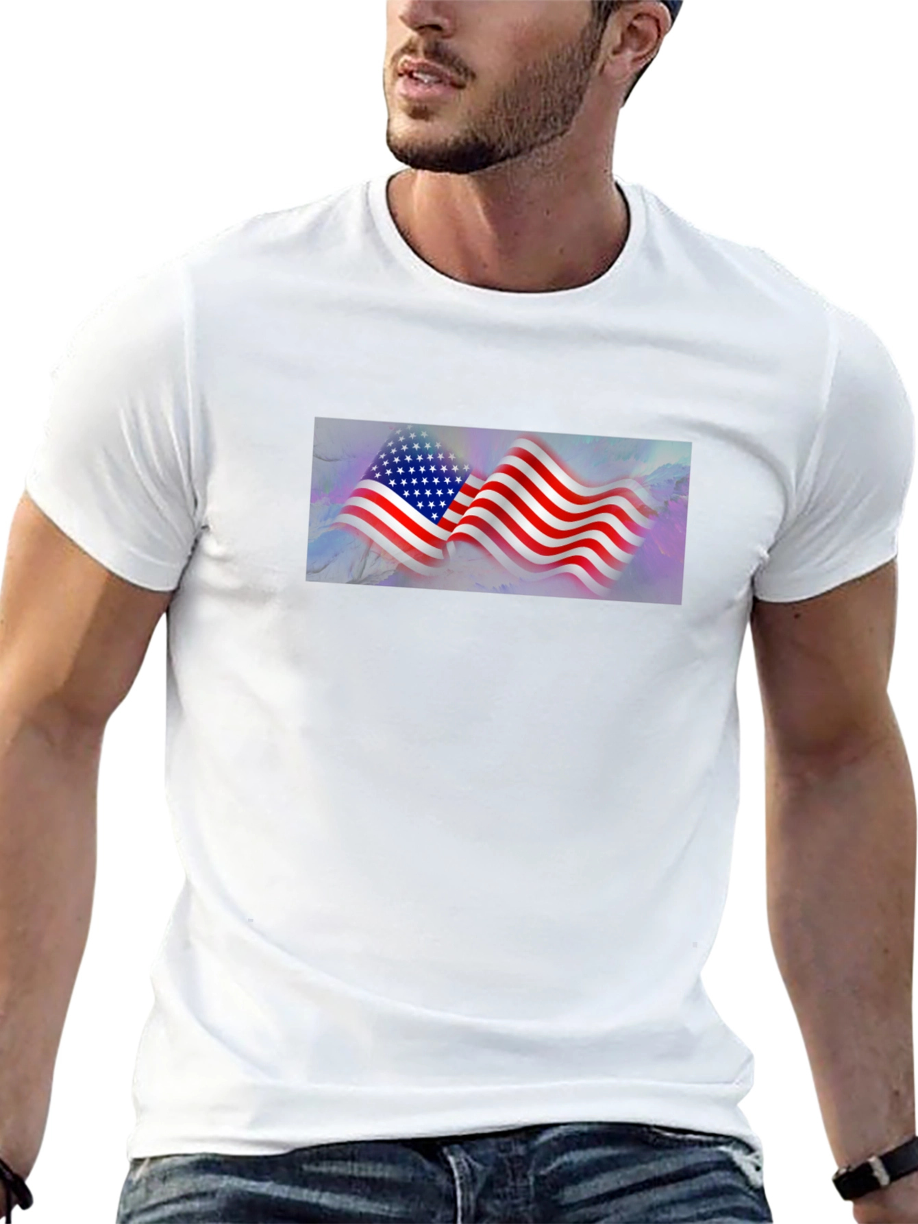 American Flag Graphic T-Shirt