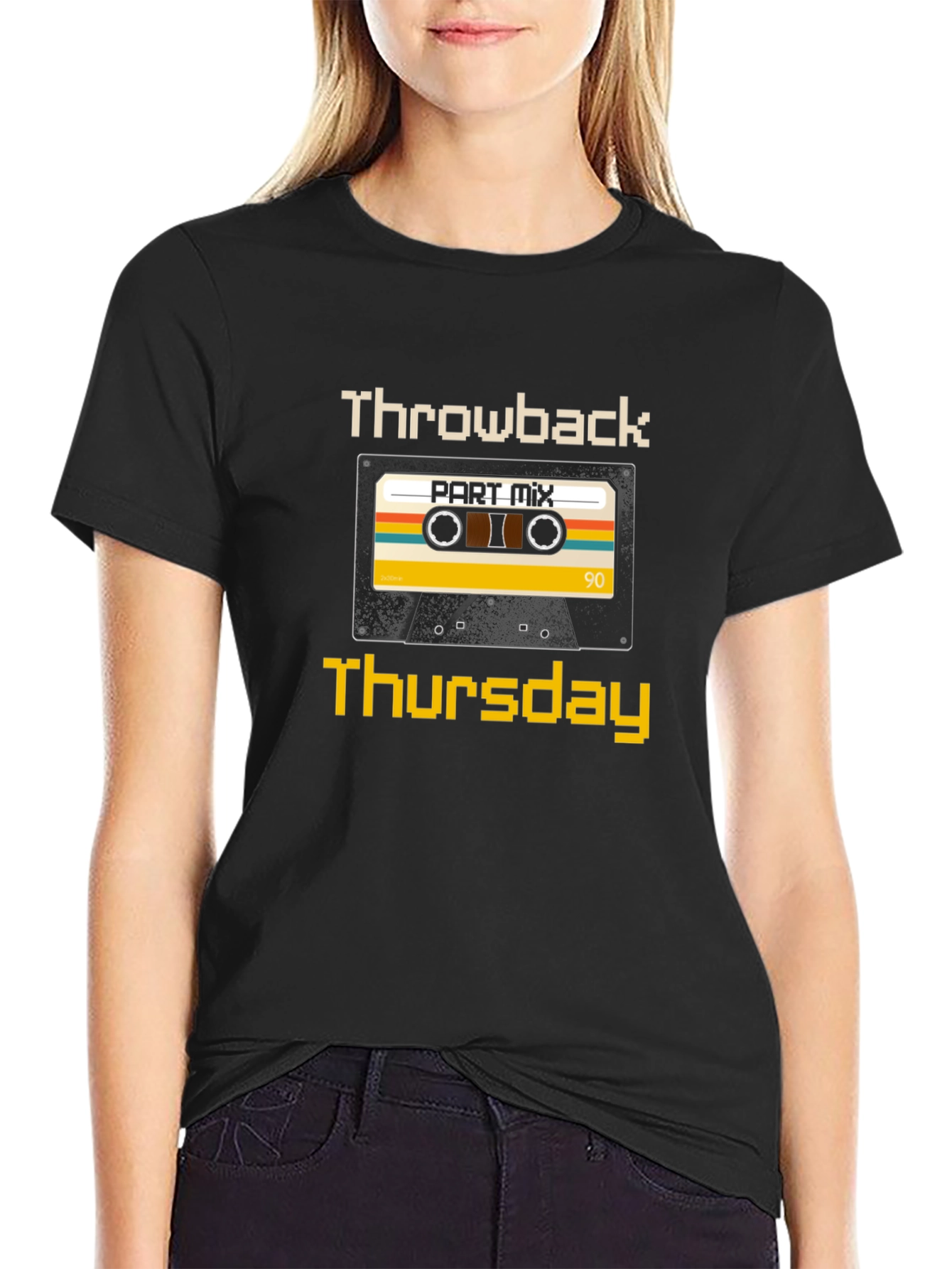 Retro Throwback Thursday Cassette Tape Graphic Tee