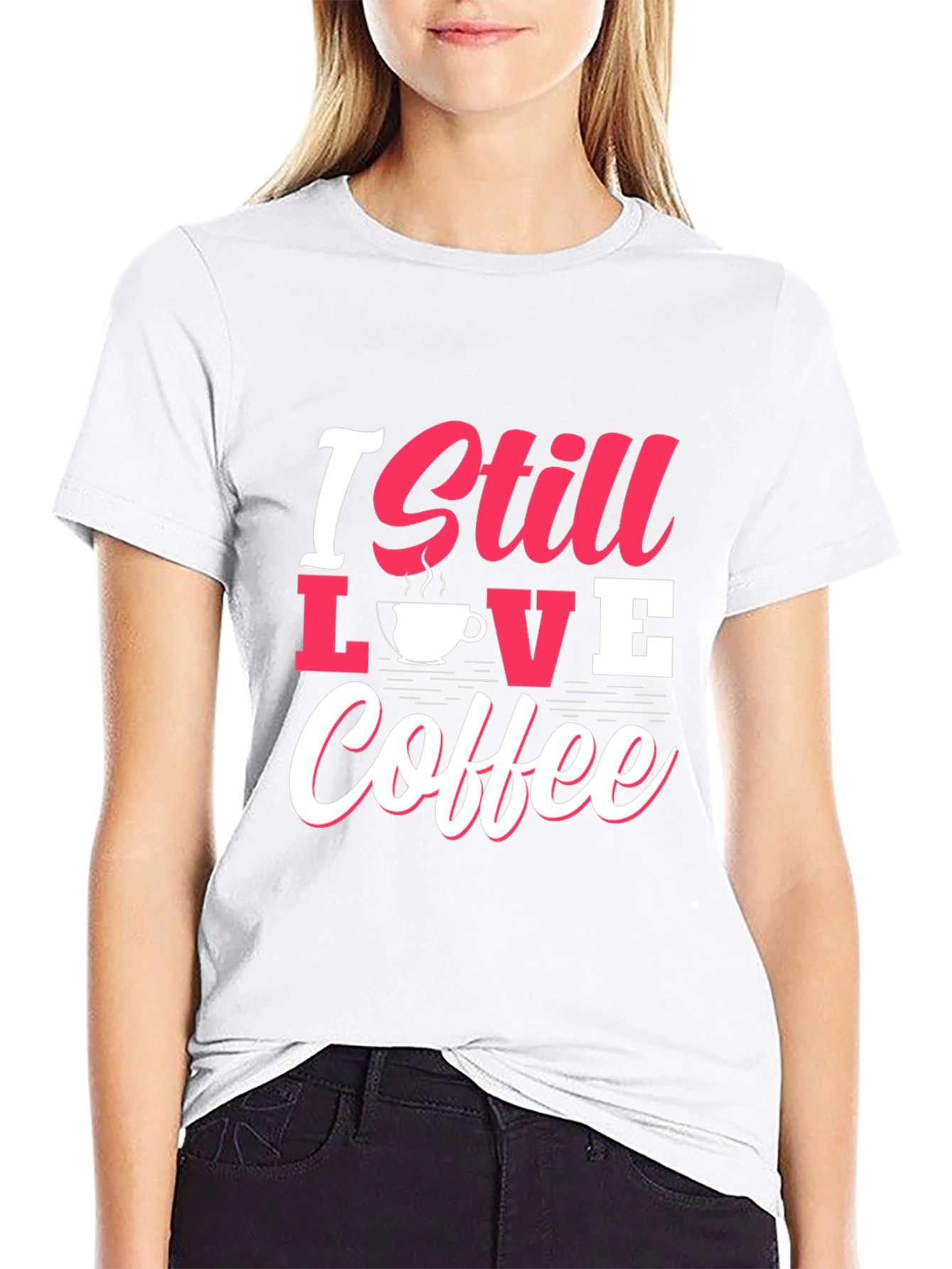 I Still Love Coffee Graphic Tee - Black