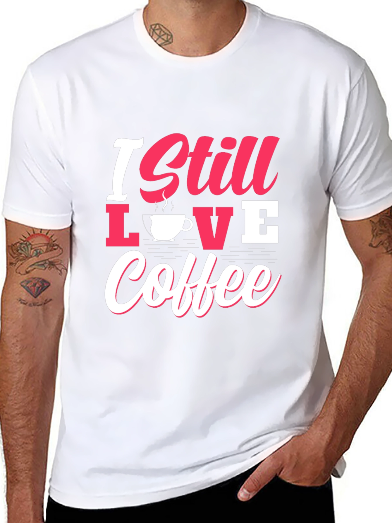 I Still Love Coffee Graphic Tee - Black