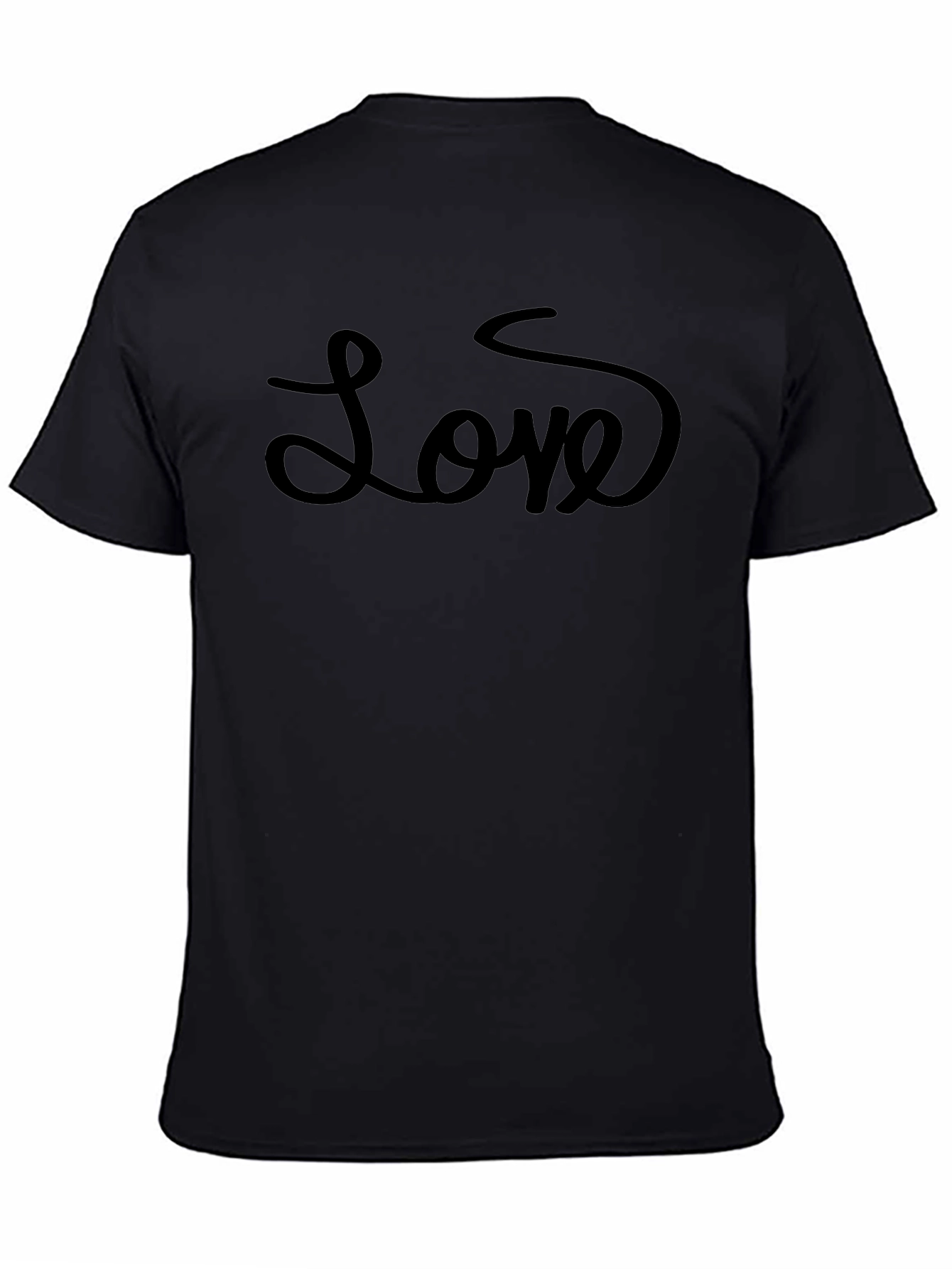 Love Script Black T-Shirt