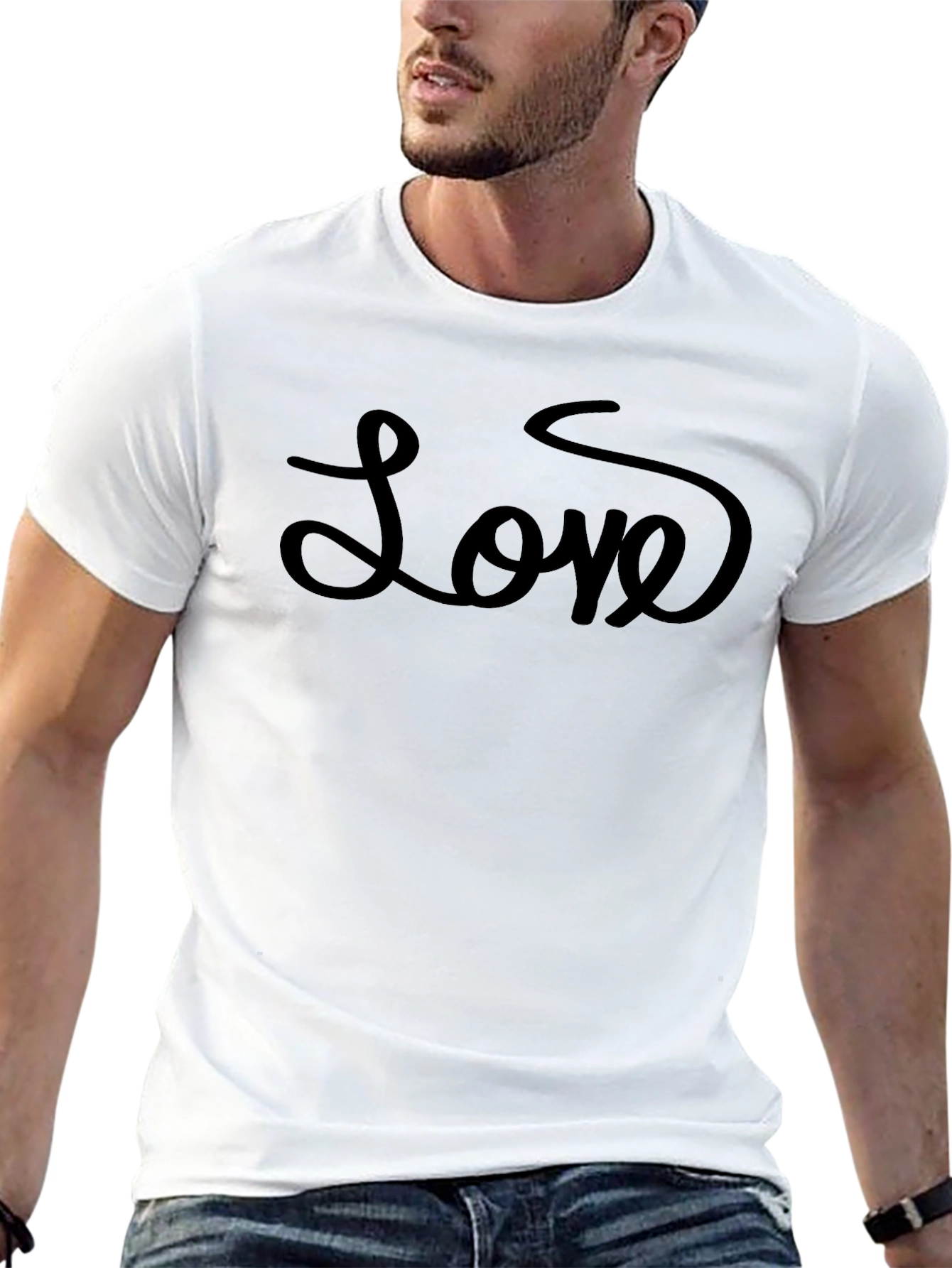 Love Script Black T-Shirt