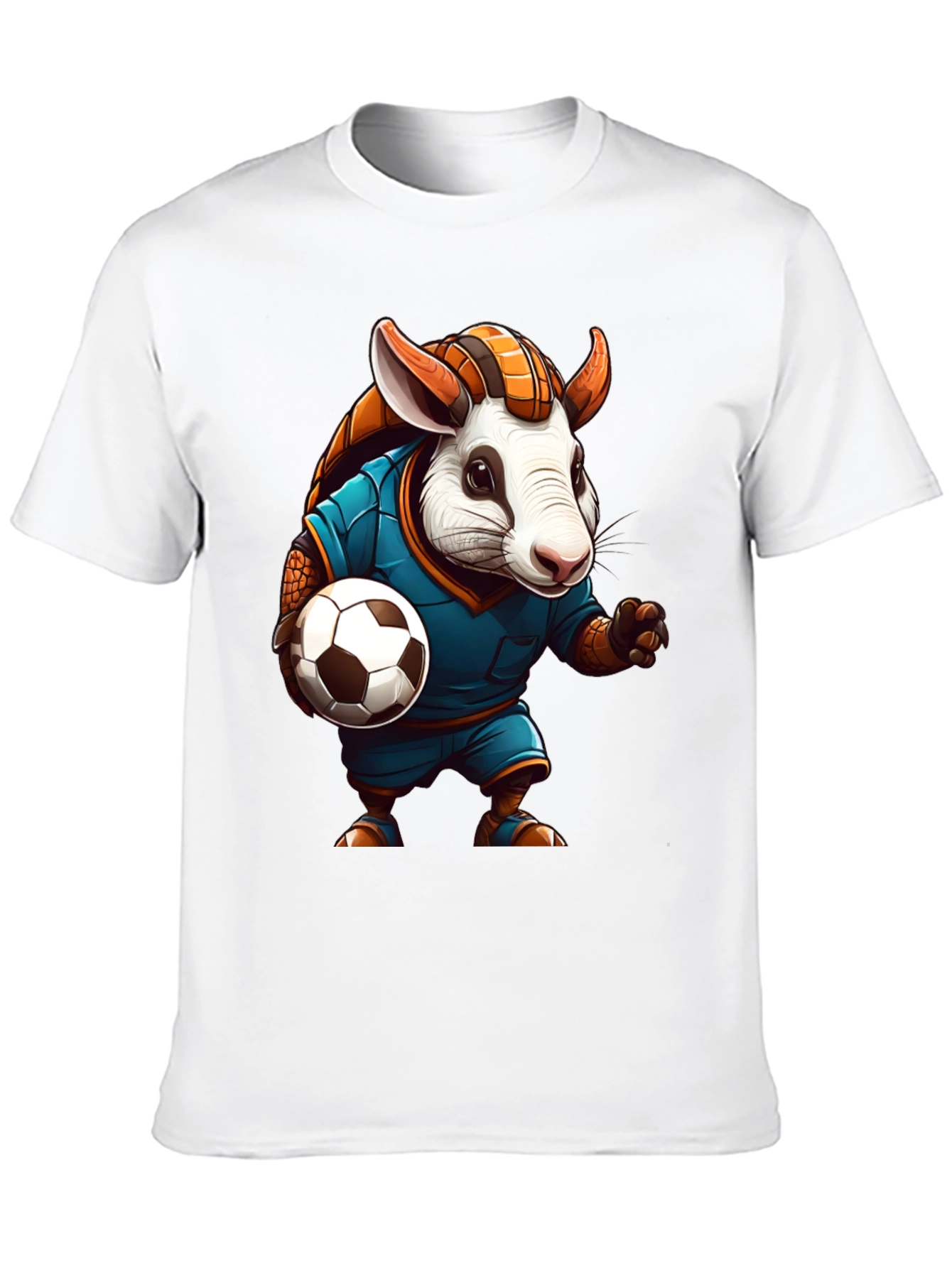 Armadillo Soccer T-Shirt: Playful Animal Design