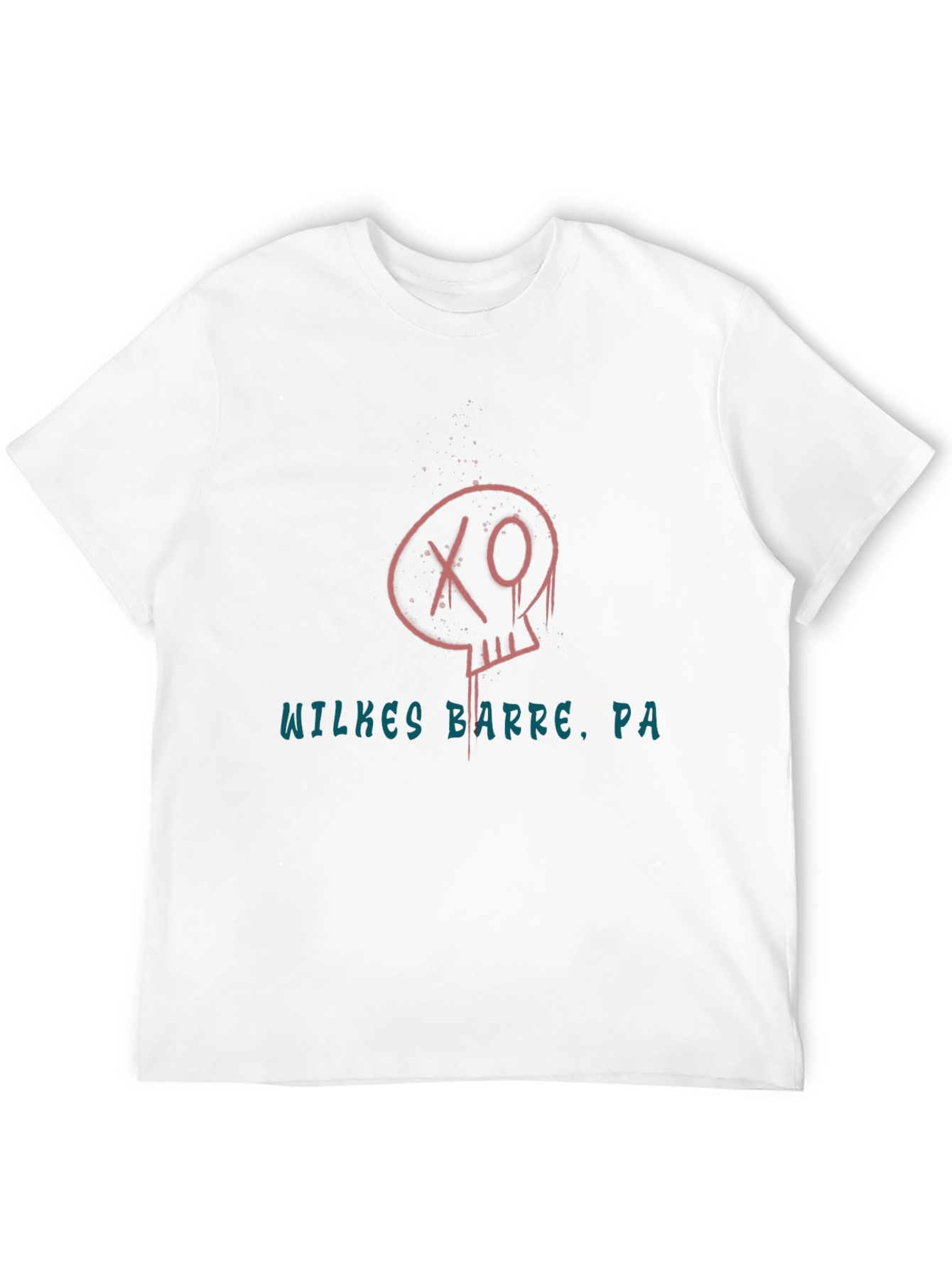 Skull Wilkes Barre PA Black T-Shirt