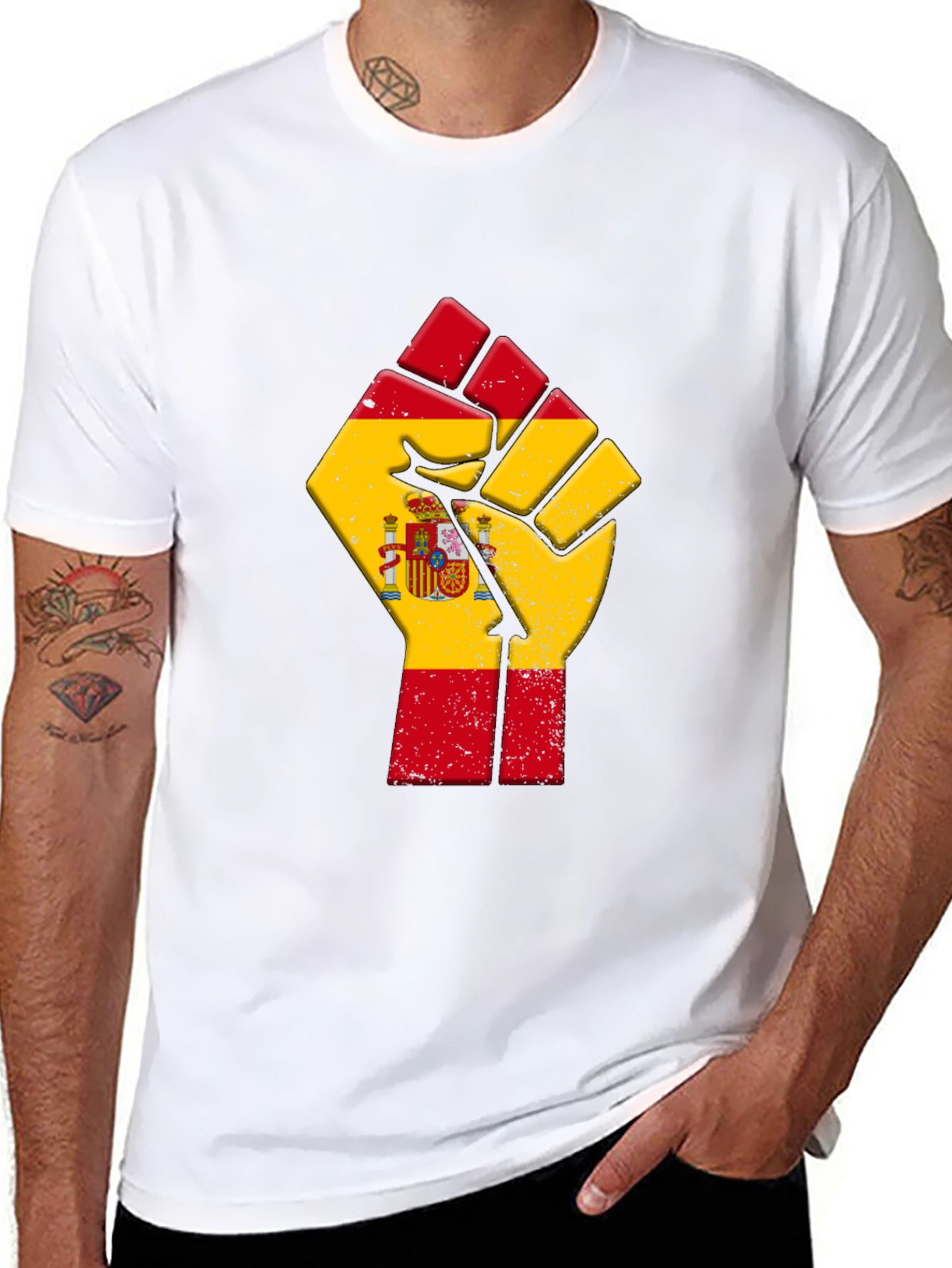 Spain Flag Fist T-Shirt