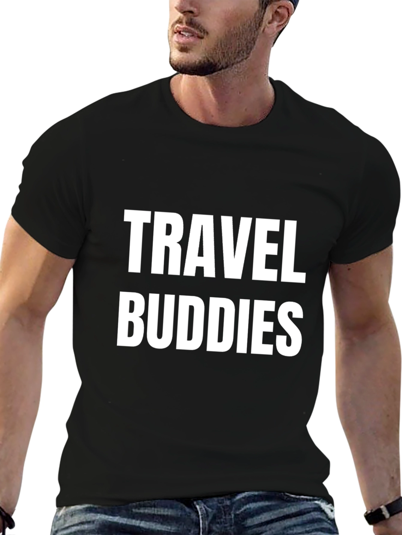 Travel Buddies Black T-Shirt