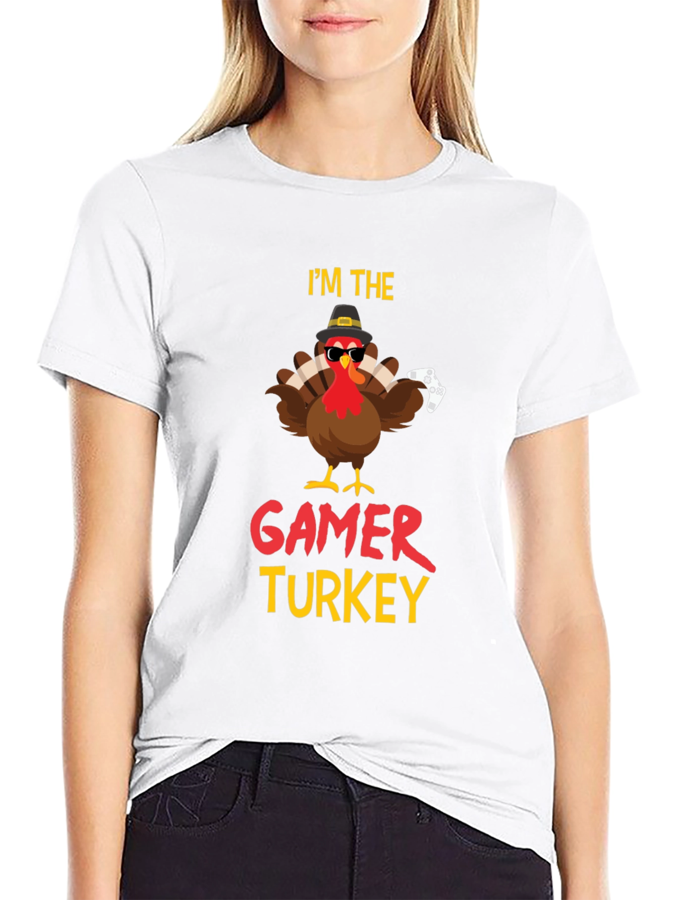 Gamer Turkey Graphic T-Shirt - Thanksgiving Fun!