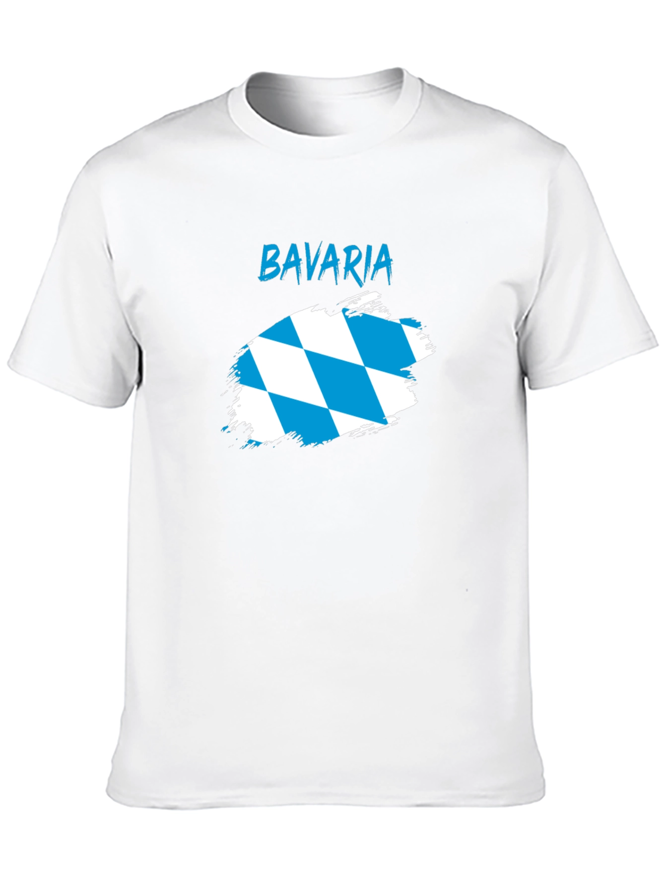 Bavaria Flag Graphic Tee - Black Cotton T-Shirt