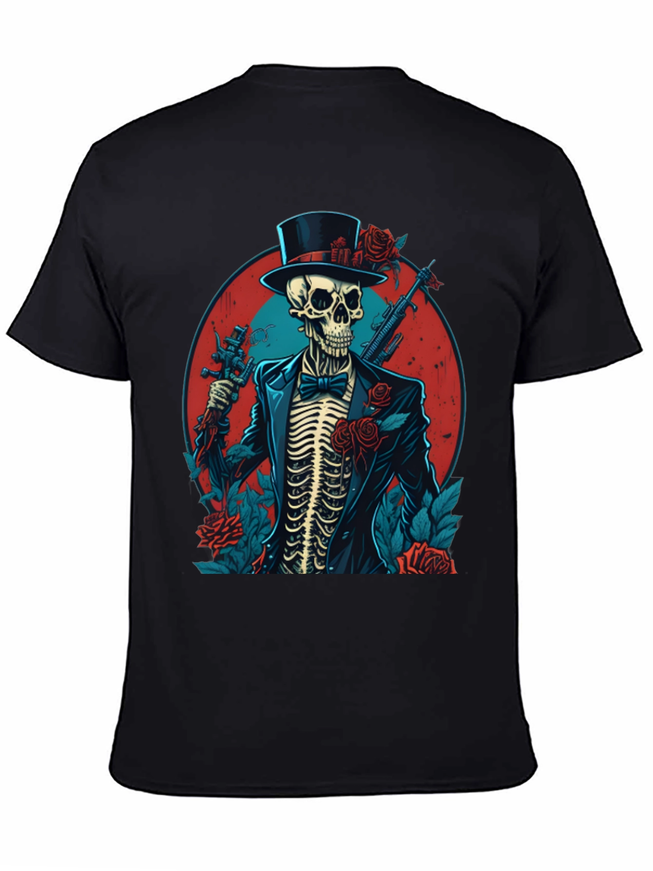 Skeleton Gangster Graphic Tee
