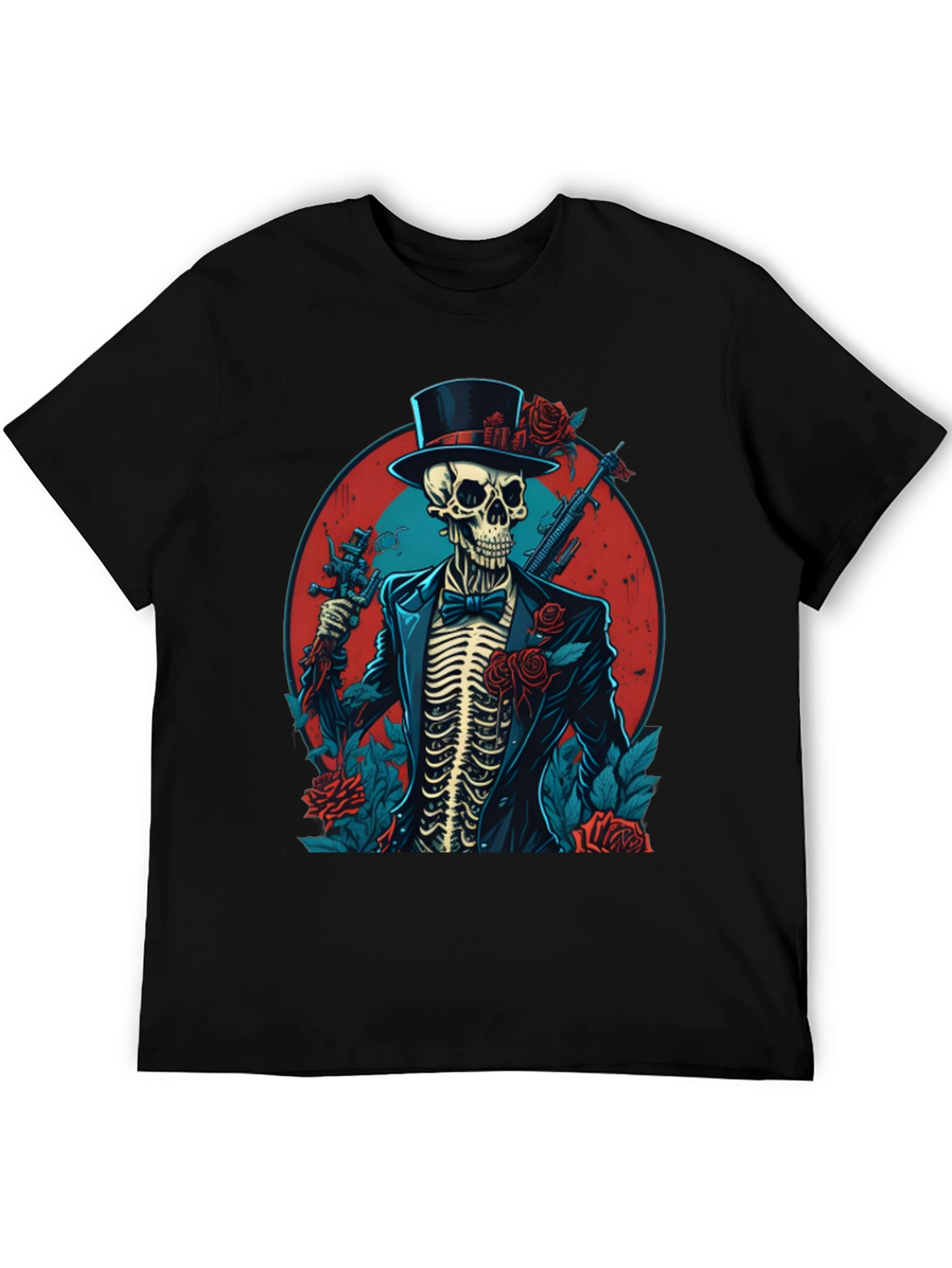 Skeleton Gangster Graphic Tee