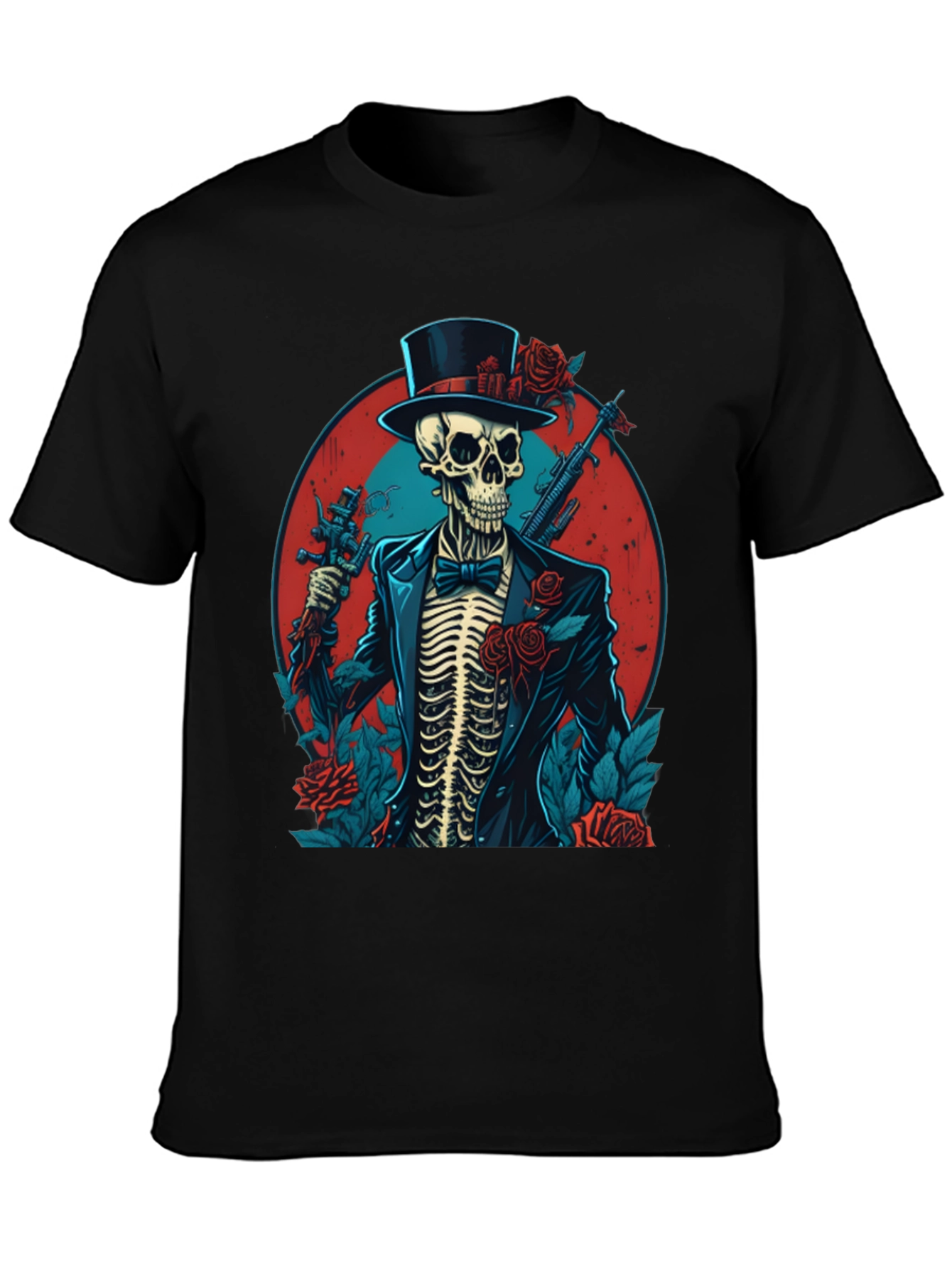 Skeleton Gangster Graphic Tee