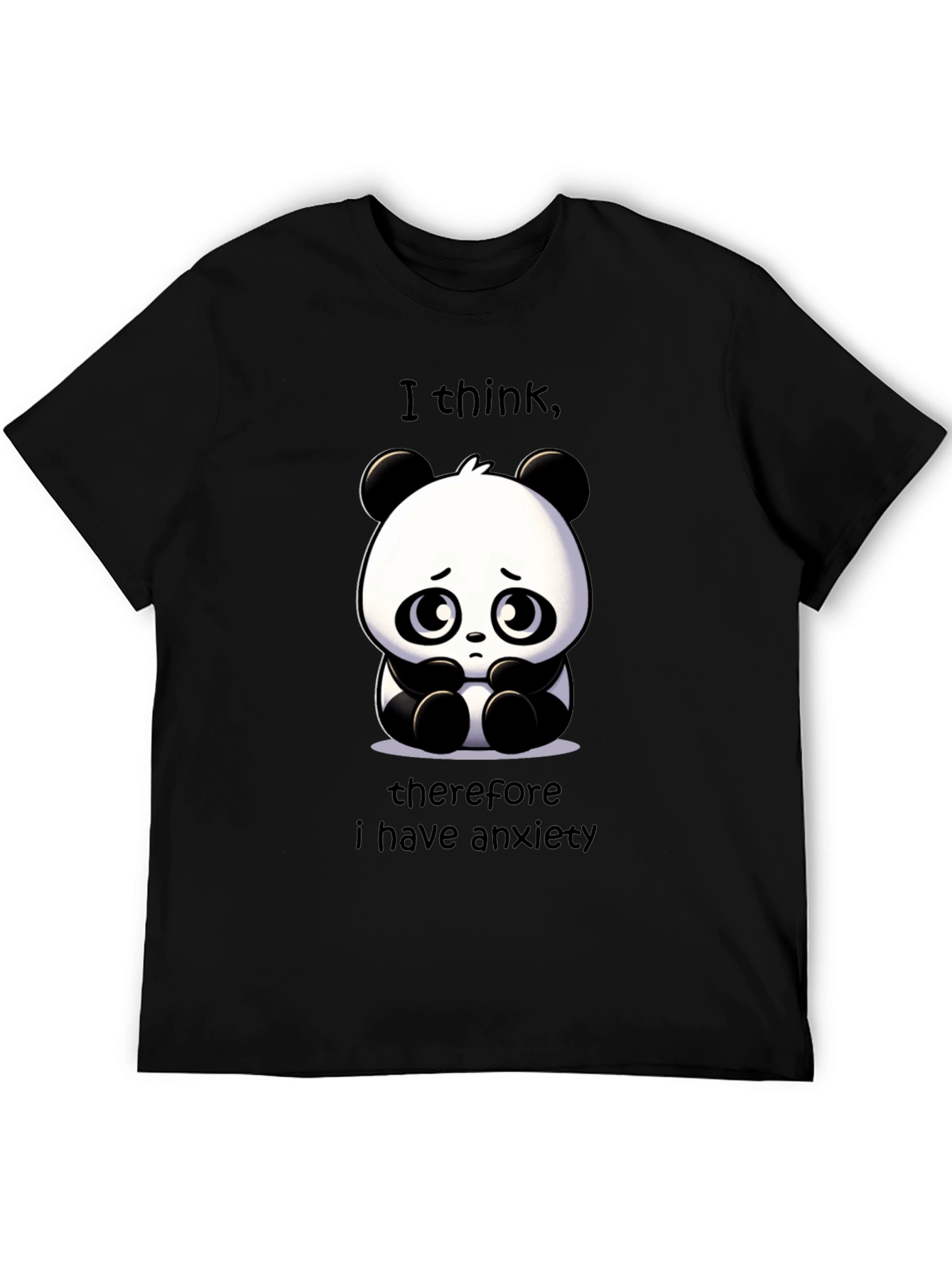 Anxiety Panda Graphic T-Shirt - Funny & Relatable!