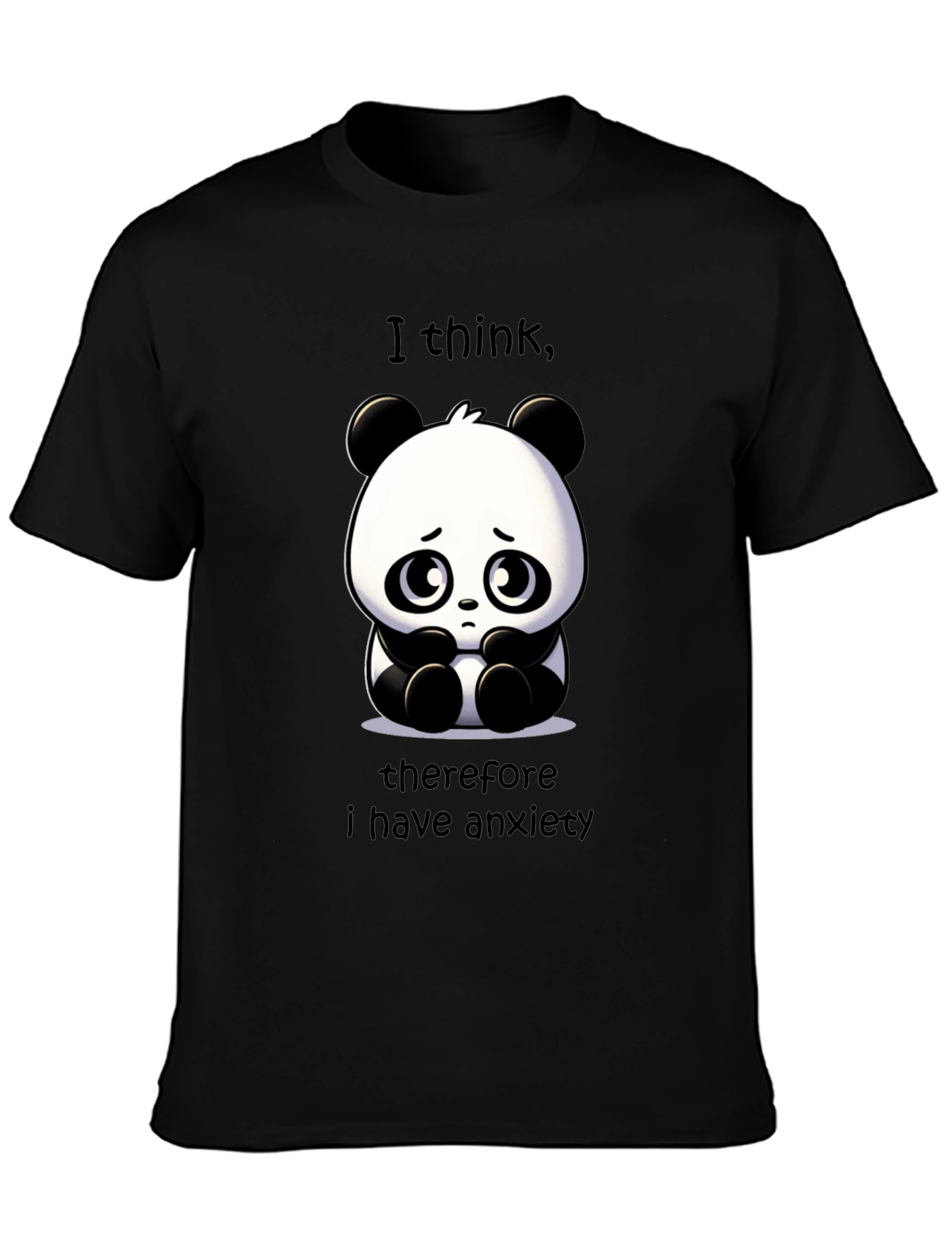 Anxiety Panda Graphic T-Shirt - Funny & Relatable!