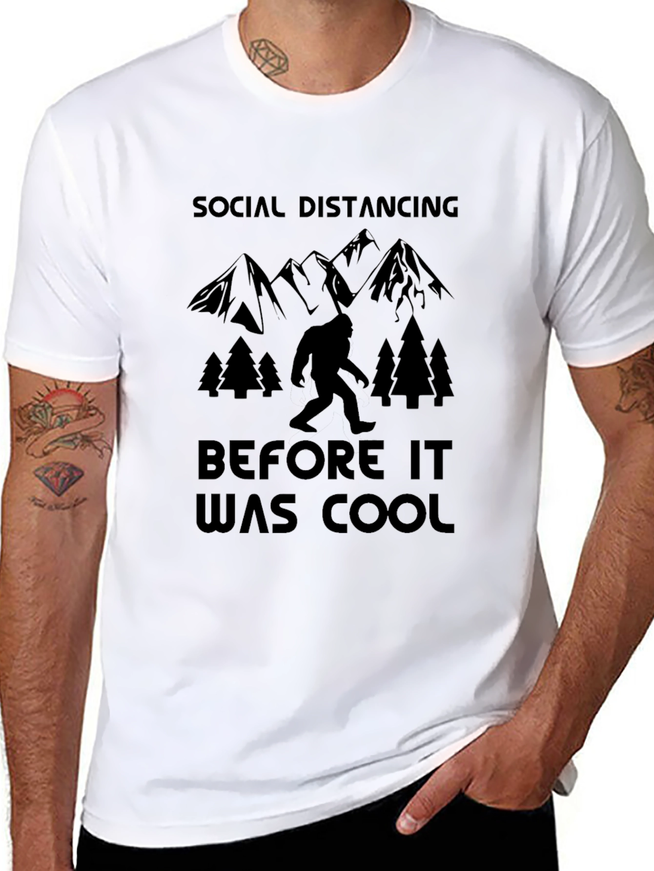 Social Distancing Before It Was Cool Bigfoot T-Shirt