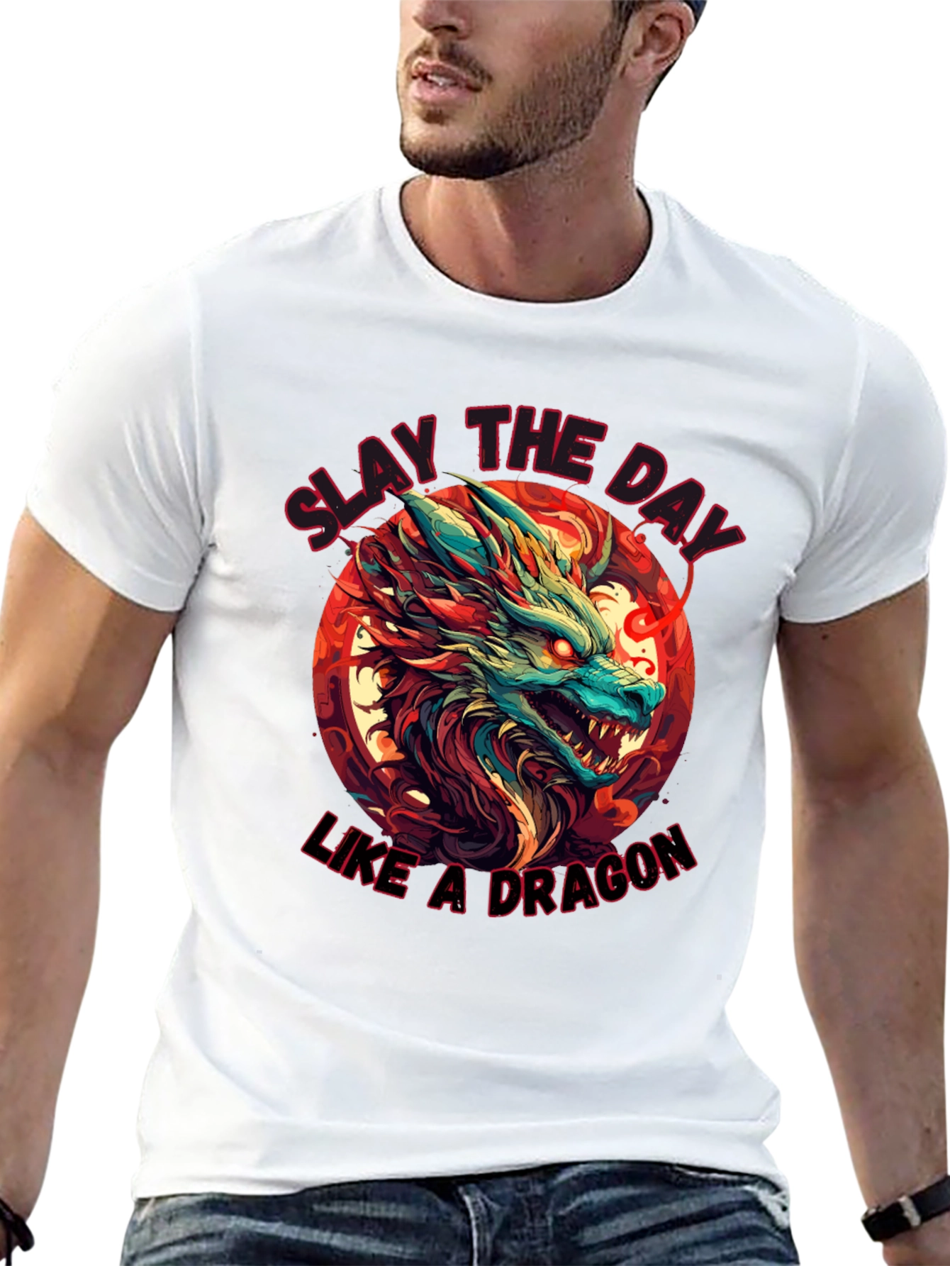Slay the Day Dragon Graphic Tee