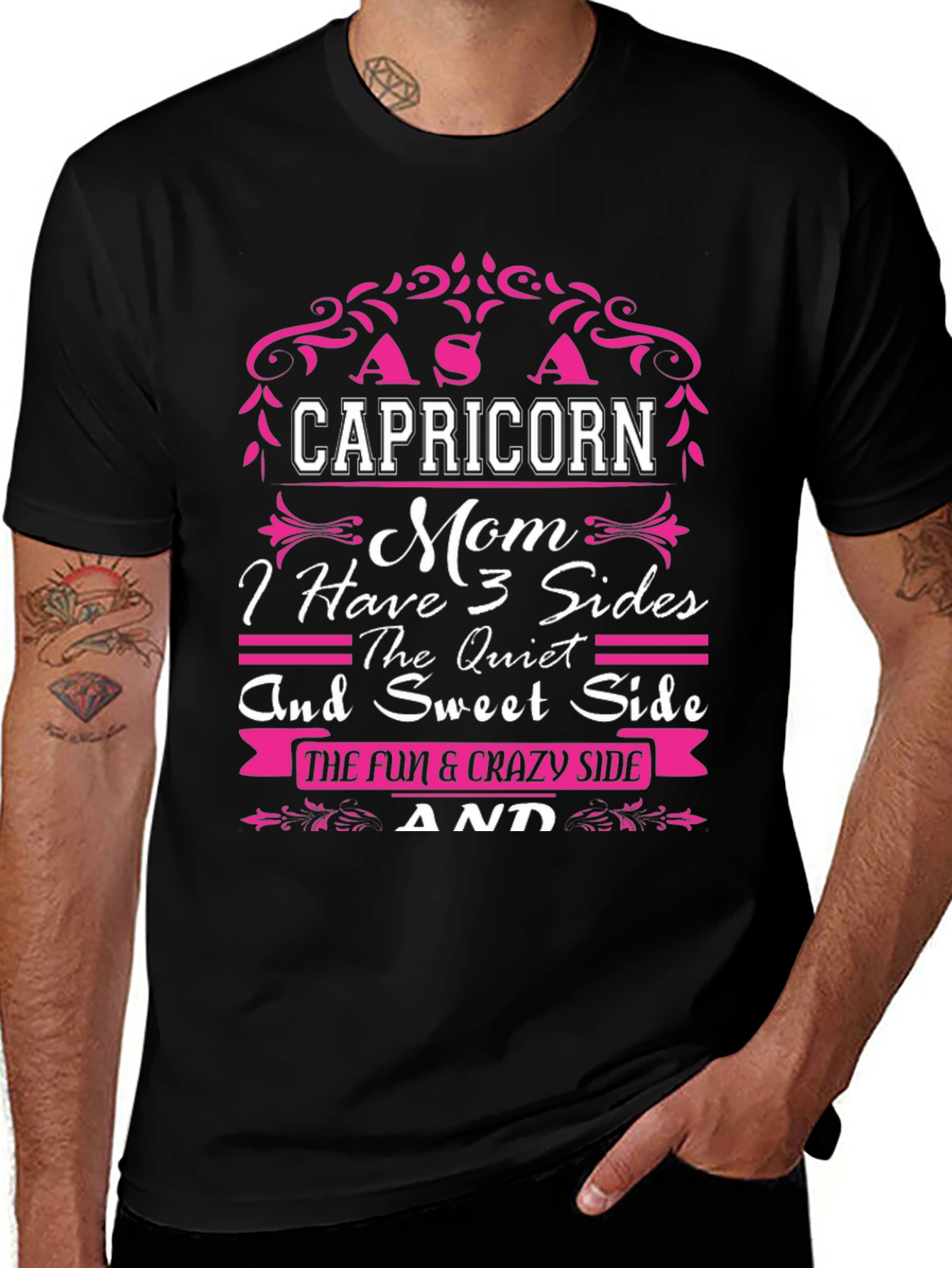 Capricorn Mom T-Shirt - 3 Sides