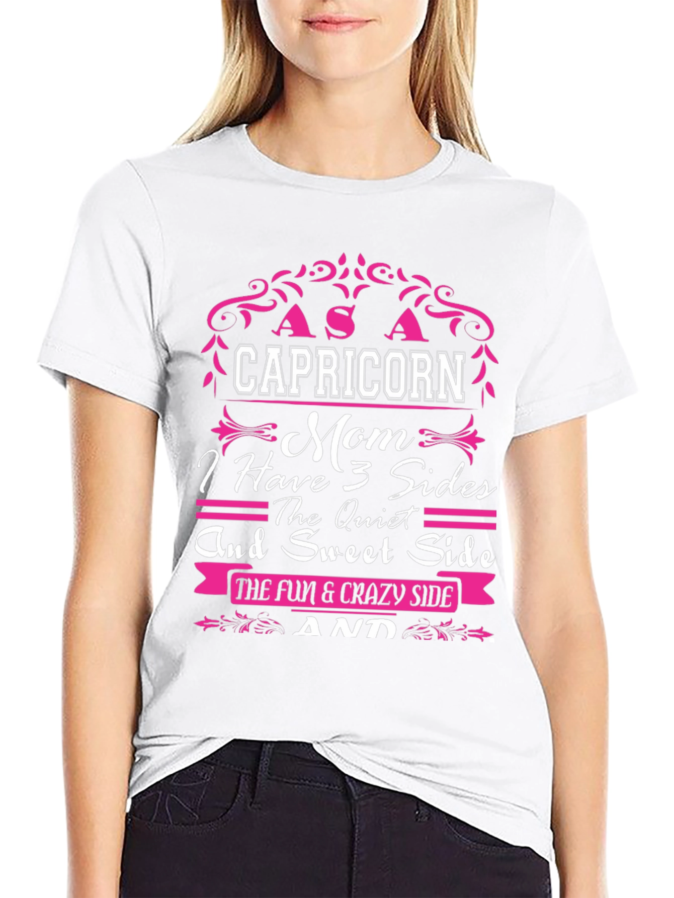 Capricorn Mom T-Shirt - 3 Sides