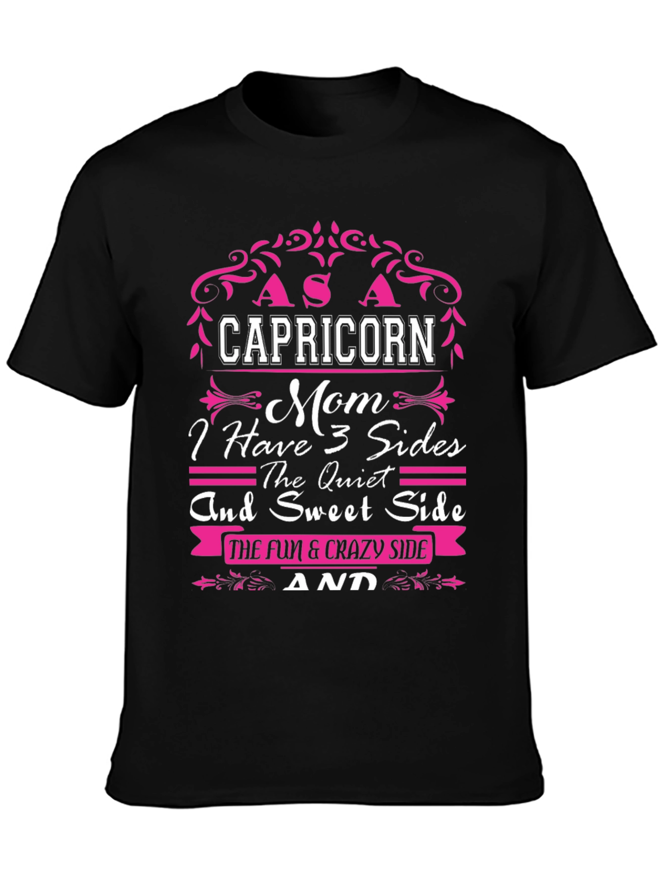 Capricorn Mom T-Shirt - 3 Sides