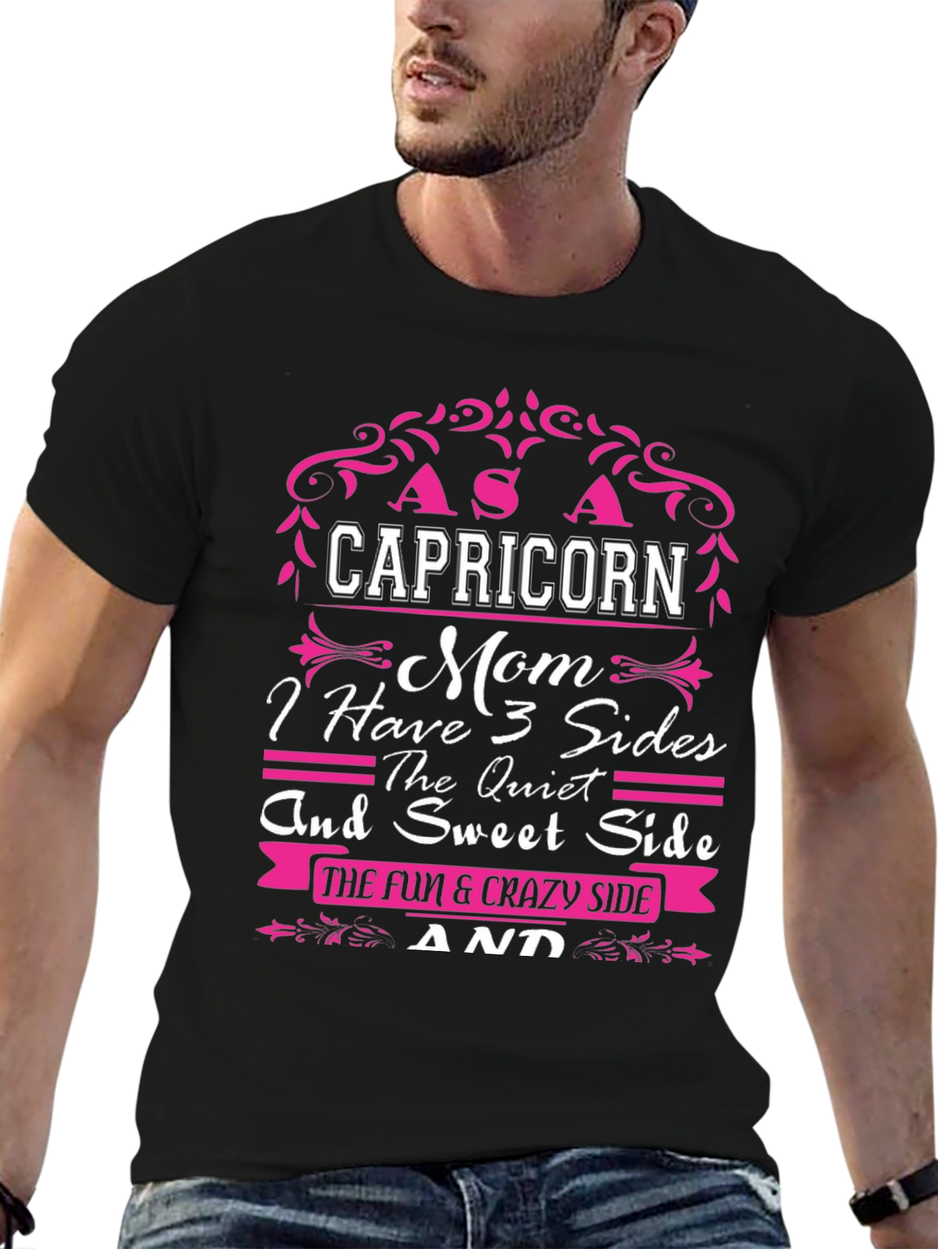 Capricorn Mom T-Shirt - 3 Sides