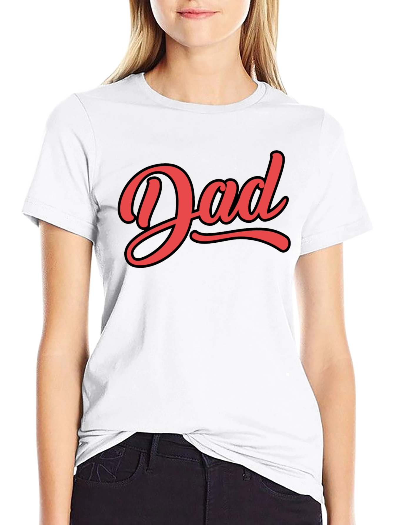 Dad Script Black T-Shirt