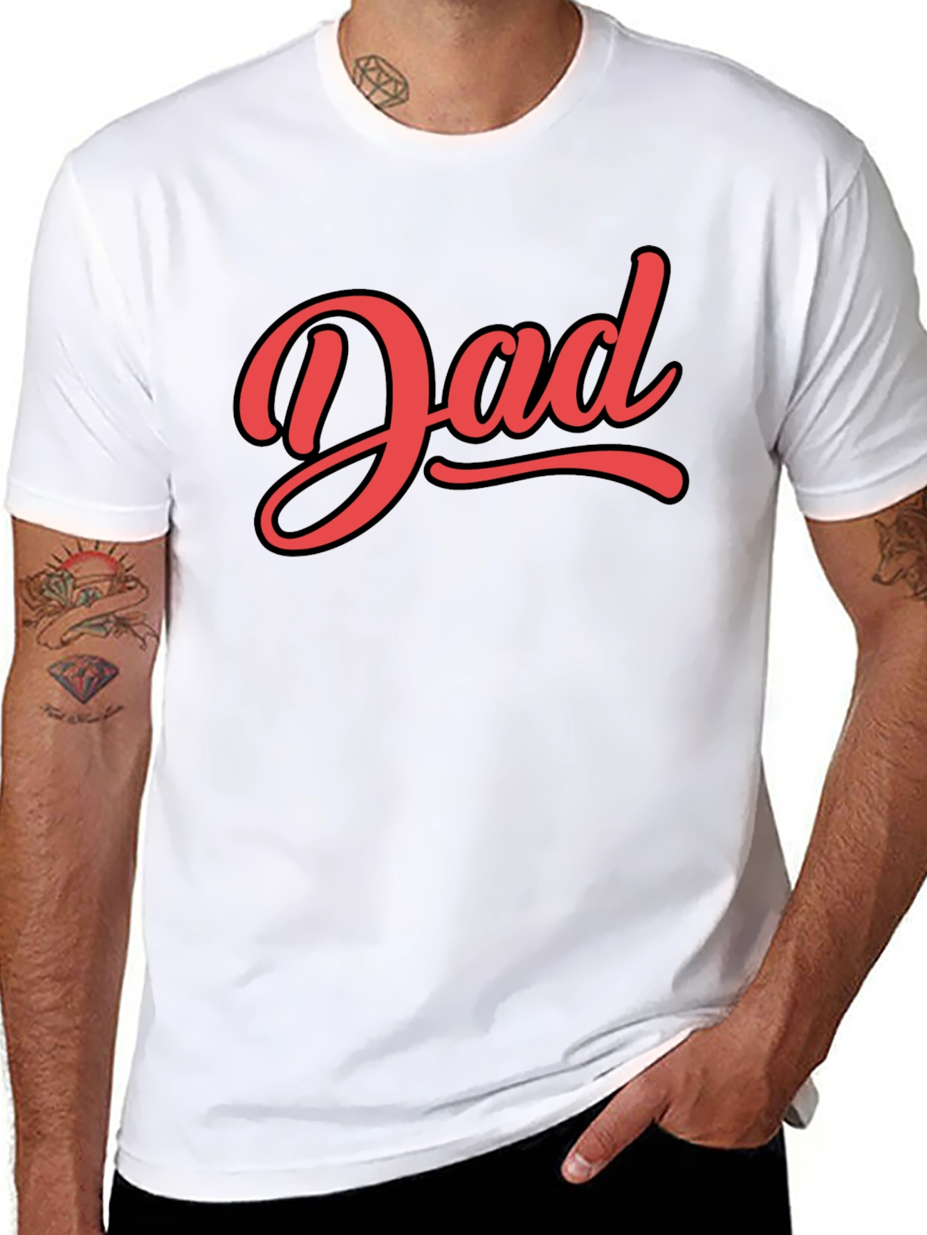 Dad Script Black T-Shirt